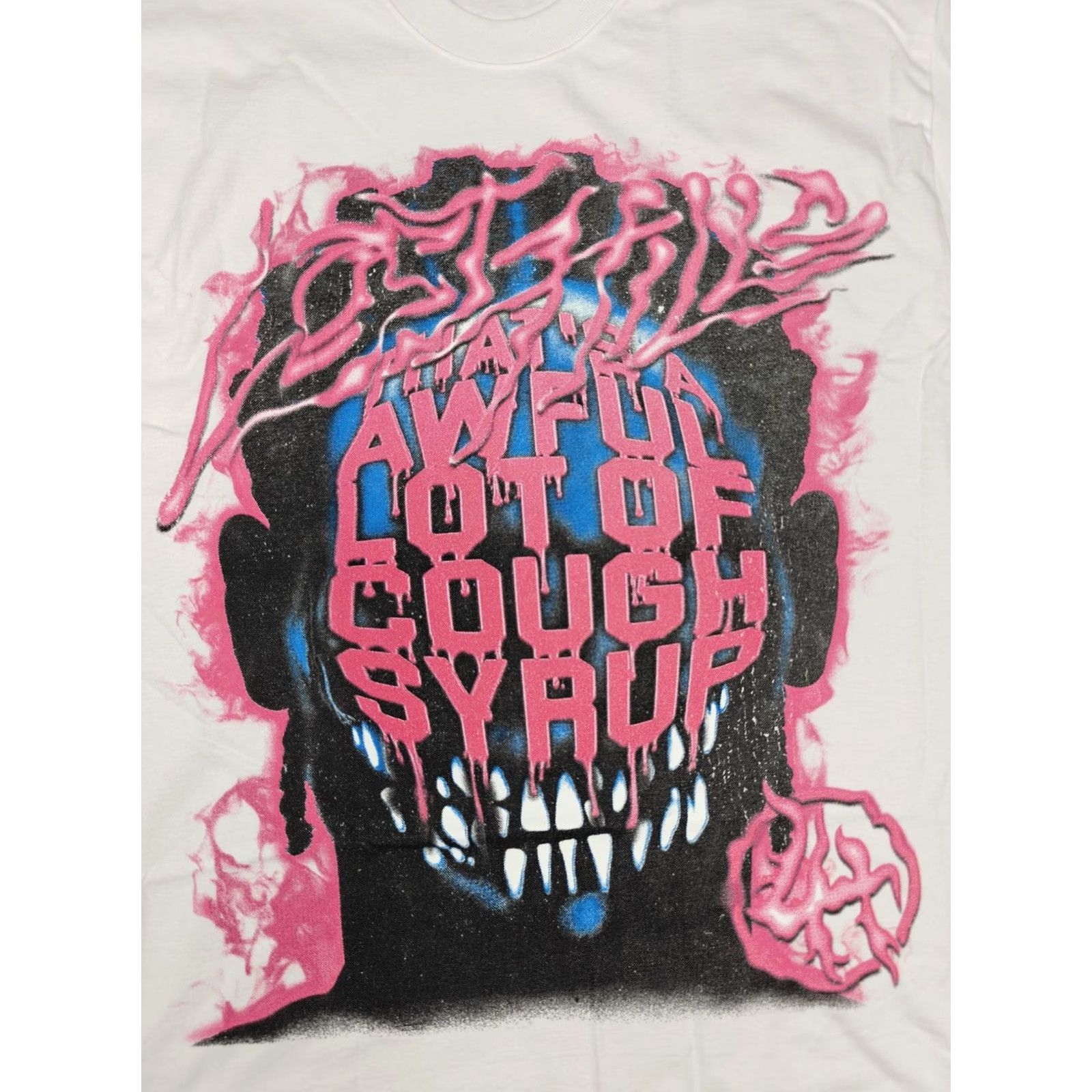 Vintage VINTAGE Awful Lot Of Cough Syrup x Lost Hills Shirt Mens XL White Heavyweight Tee New Size US XL / EU 56 / 4 - 2 Thumbnail