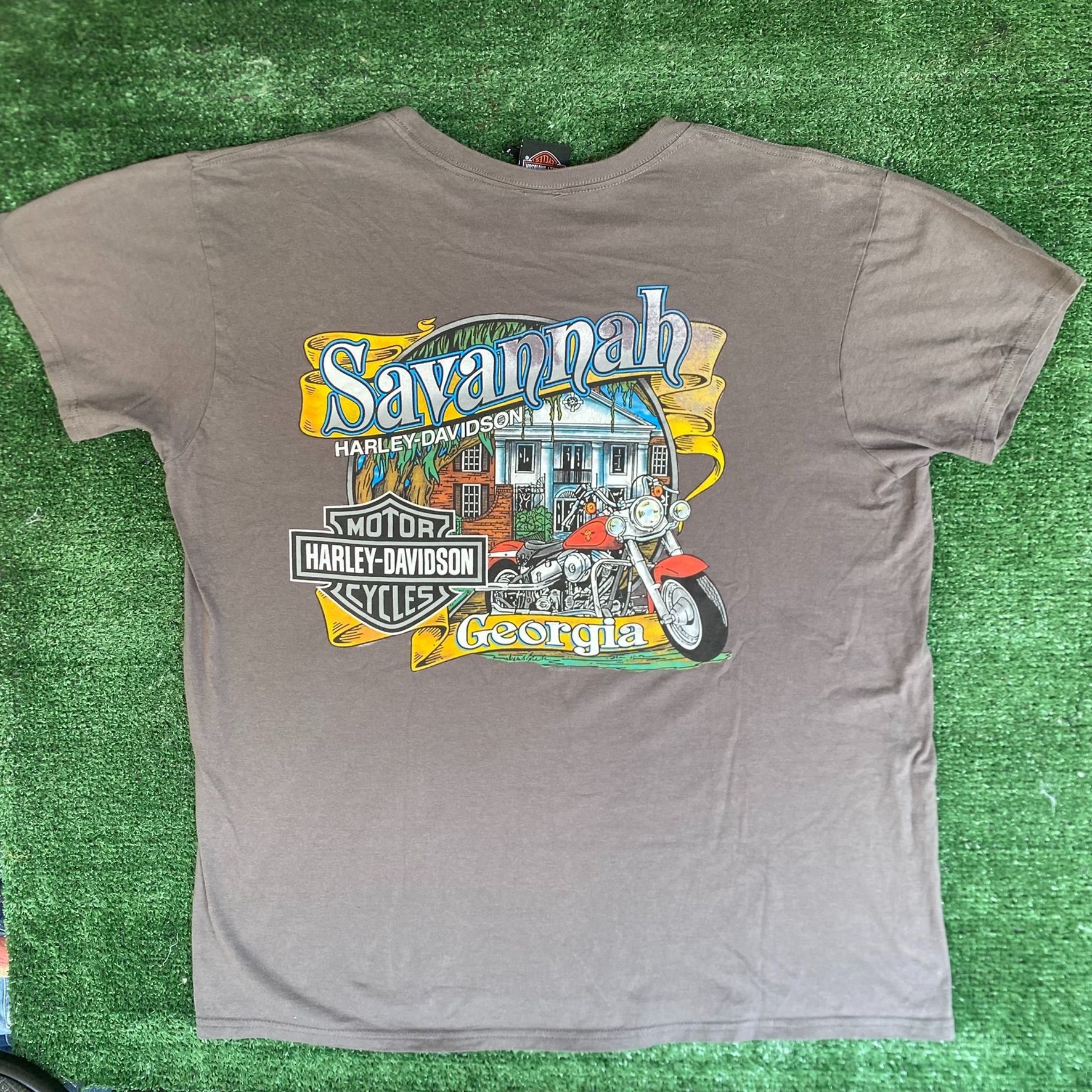 Harley Davidson Vintage Y2K Harley Davidson Skull T-Shirt Savannah Georgia B Size US XL / EU 56 / 4 - 1 Thumbnail