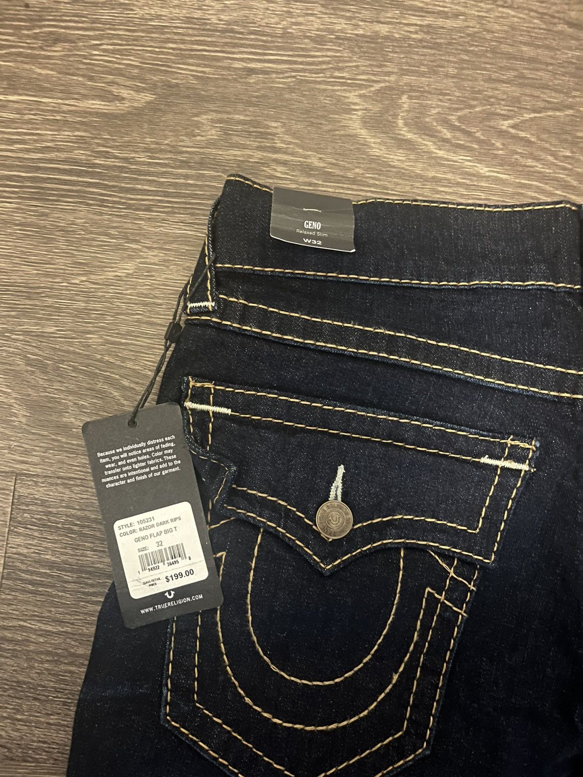 True Religion True Religion Geno Flap Big T Razor Dark Rips Size US 32 / EU 48 - 2 Thumbnail