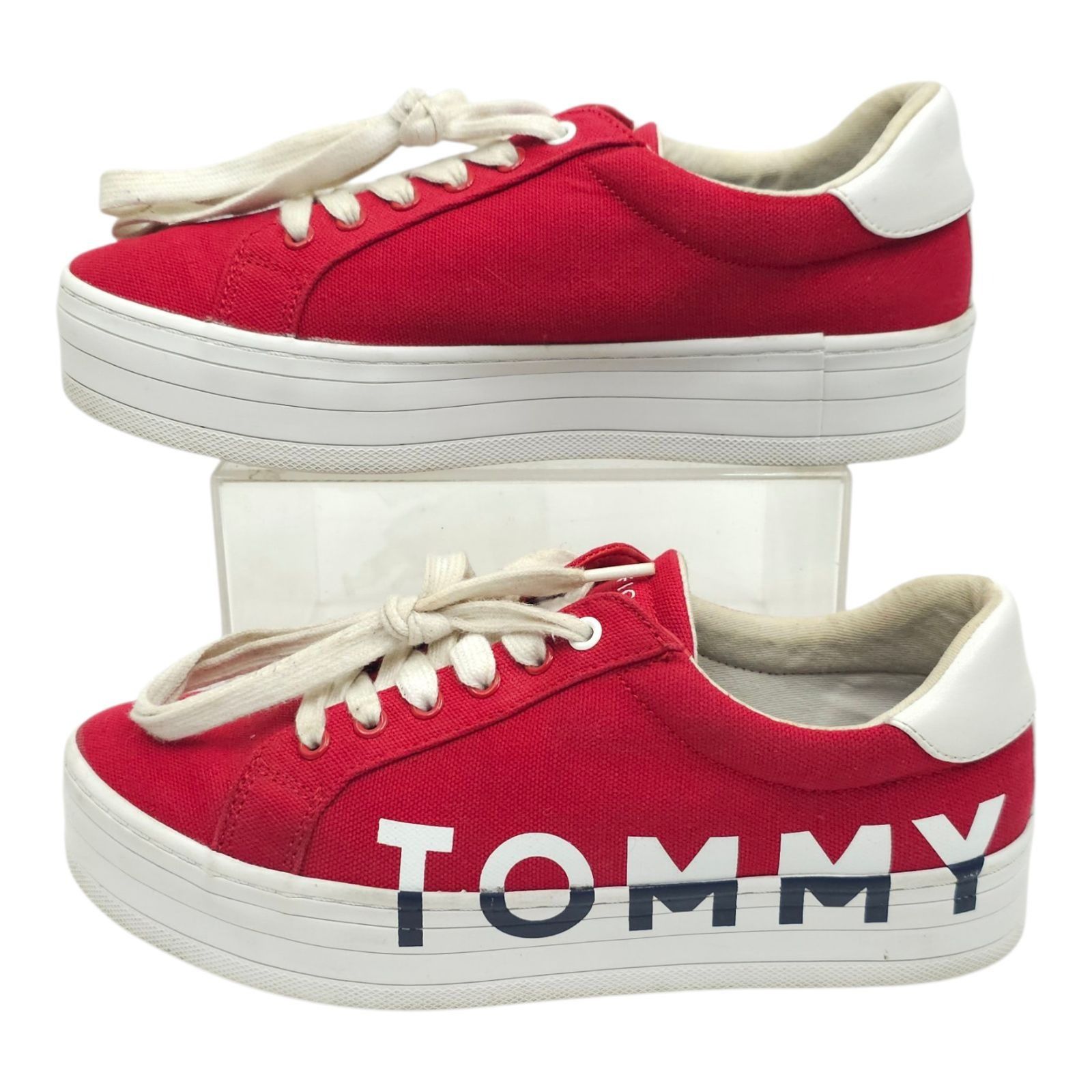 Tommy Hilfiger Tommy Hilfiger Platform Sneakers 8 M Canvas Chunky Y2K Size US 8 / IT 38 - 16 Thumbnail
