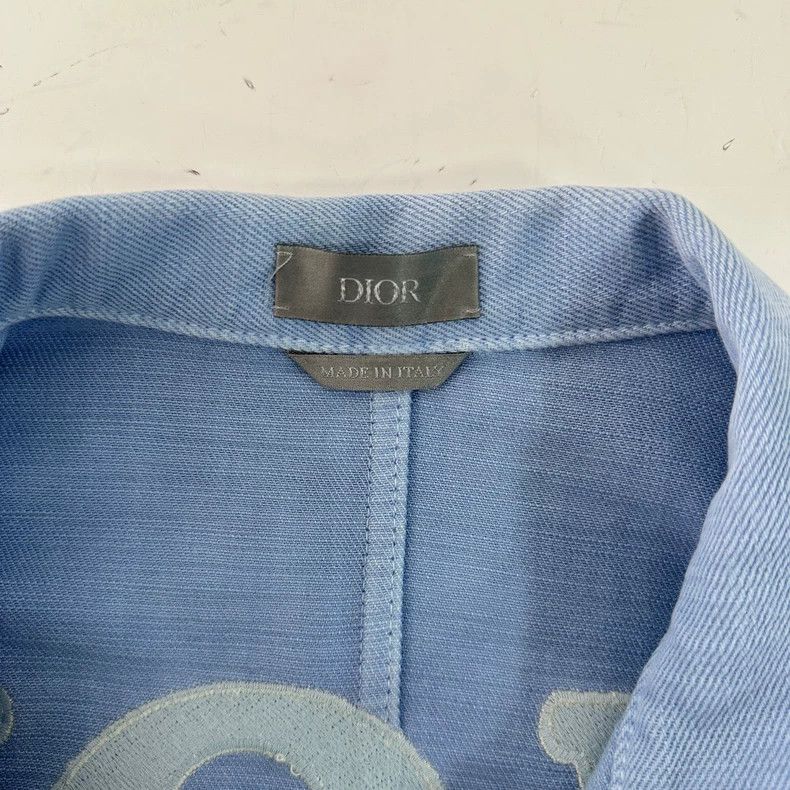 Dior DiorLight blue old washed letter Logo number 1947 single-br Size US M / EU 48-50 / 2 - 4 Thumbnail