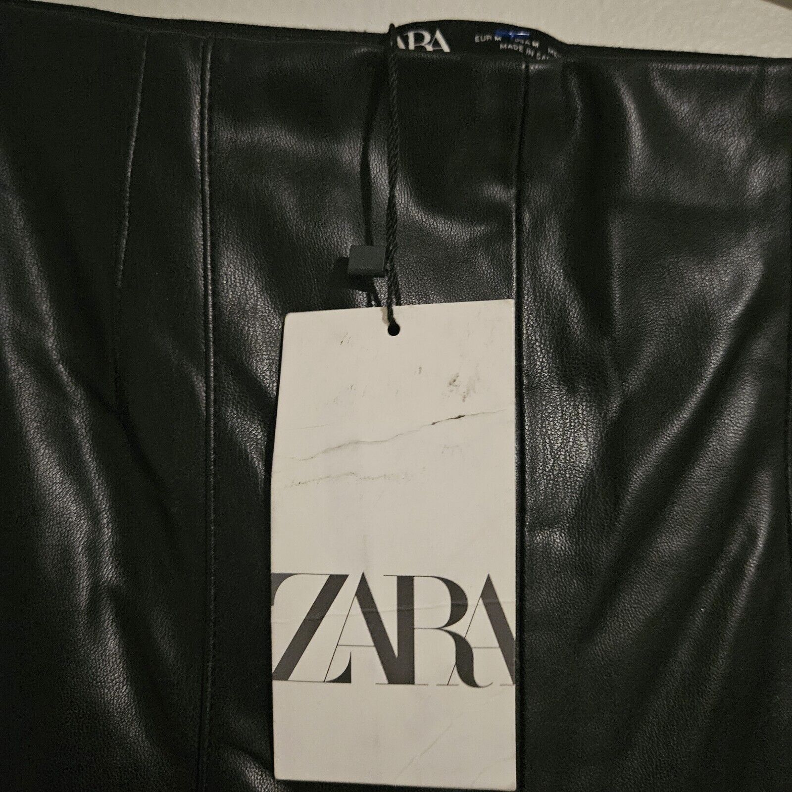 Zara Zara Pleather Leggings Nwt Size Mediun Sexy Date Night zip Size 30" / US 8 / IT 44 - 3 Thumbnail