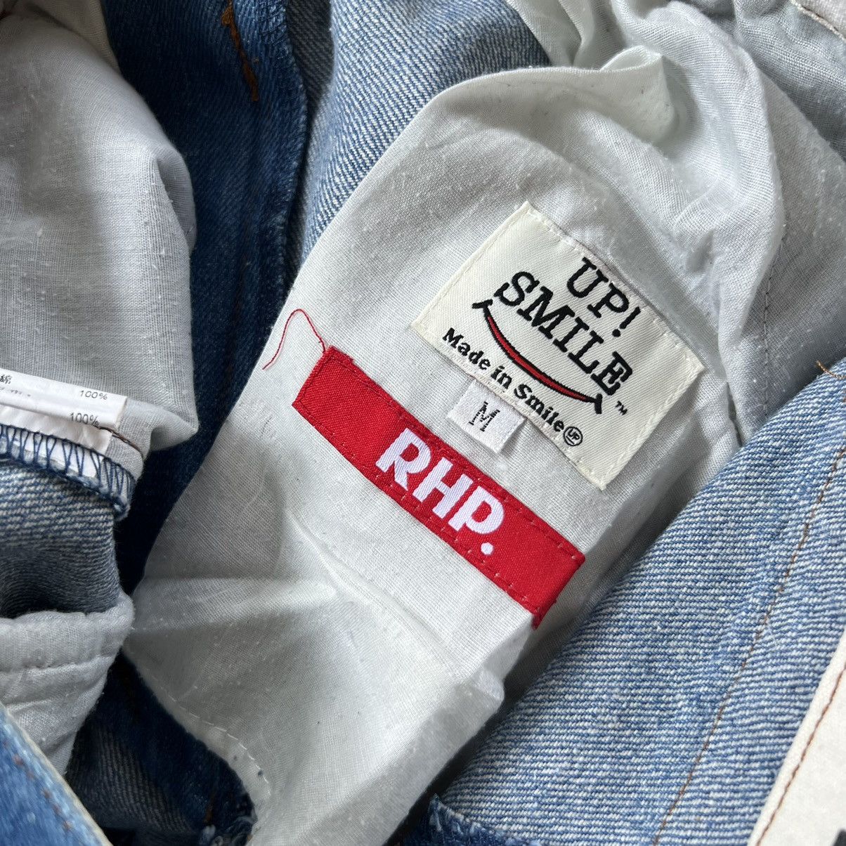 Japanese Brand 2000s Up Smile RHP Avant Garde Style Japan Denim Pants Size 31" - 8 Thumbnail