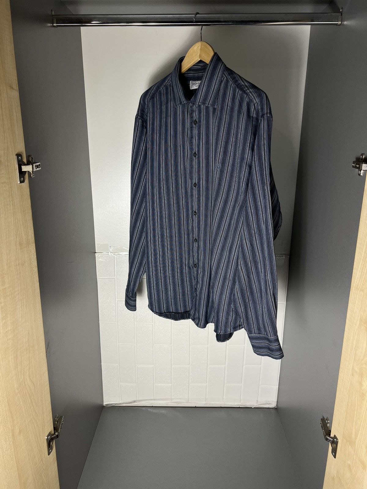 Saint Laurent Paris VINTAGE YVES SAINT LAURENT CLASSIC CASUAL DESIGNER SHIRT 90s Size US XL / EU 56 / 4 - 10 Thumbnail