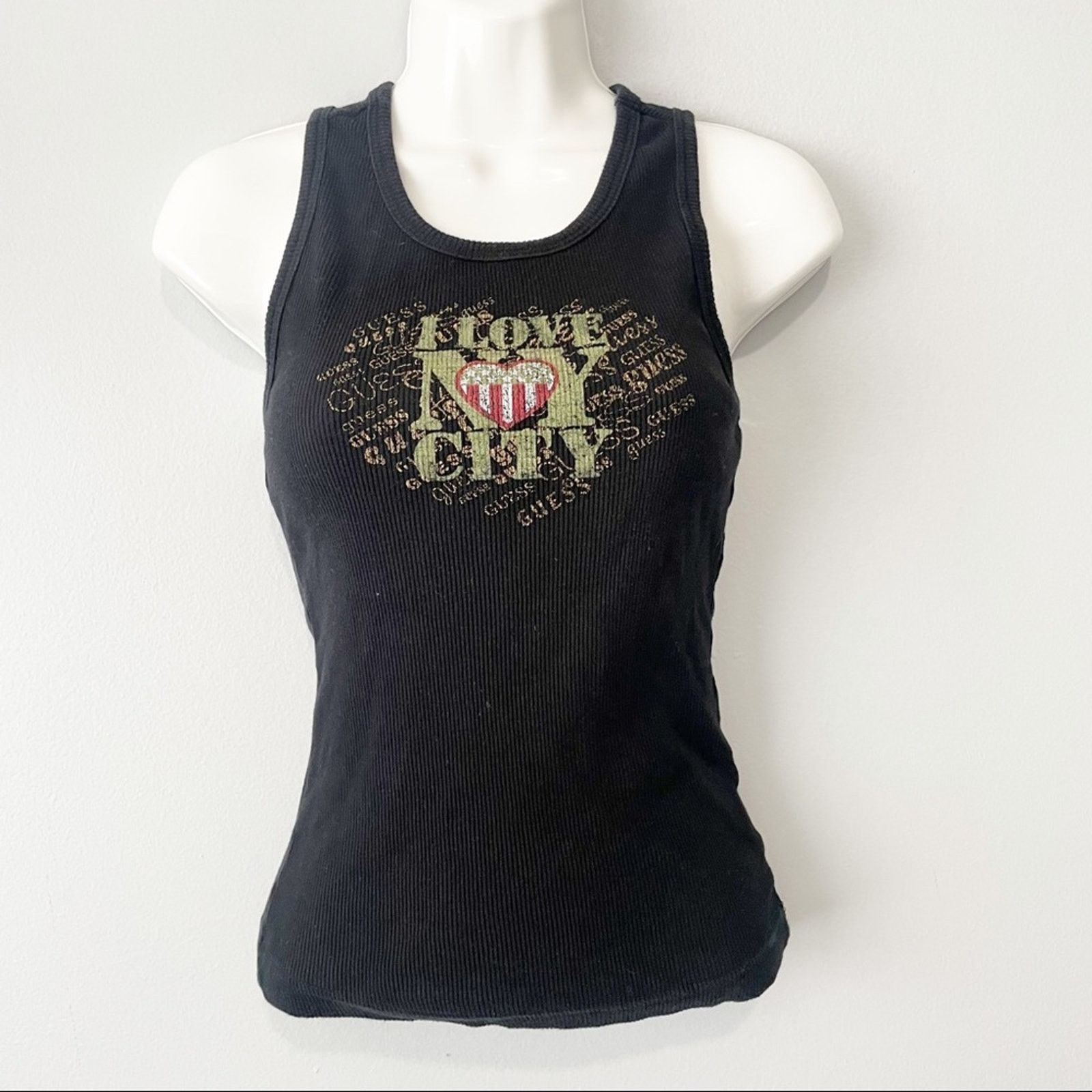 Guess Guess Jeans Vintage I love NY black tank 2002 size medium Size M / US 6-8 / IT 42-44 - 1 Thumbnail
