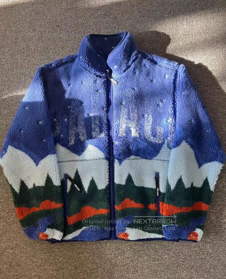 Palace Blue Mountain & Star Print Fleece Jacket - M. Size US M / EU 48-50 / 2 - 1 Thumbnail