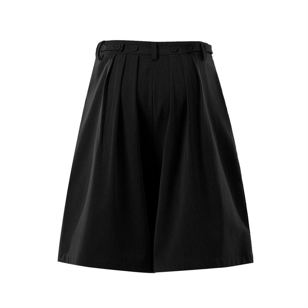 Japanese Brand Men's Vibe Style Casual Solid-Color Wide-Leg Shorts Size US 32 / EU 48 - 2 Thumbnail