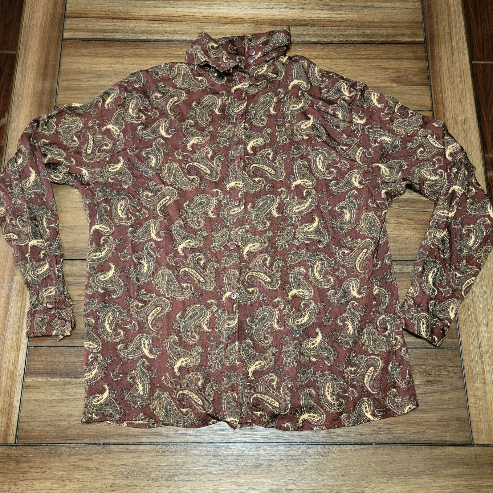 Other Rena Rowan for Saville LS Full Button Paisley Blouse - 14 Size XL / US 12-14 / IT 48-50 - 1 Thumbnail