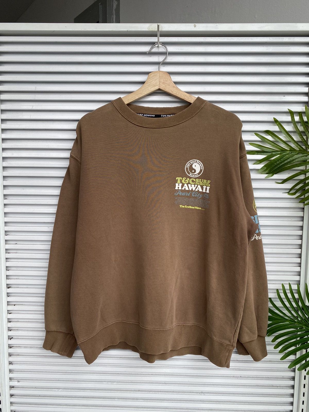 Japanese Brand Vintage T&C Surf Hawaii Brown Crewneck / Travis Flacko Scott Size US L / EU 52-54 / 3 - 2 Thumbnail