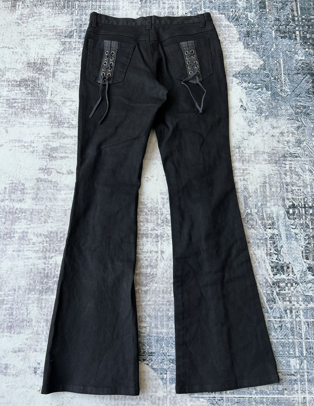 If Six Was Nine Flared Bondage Tactical Punk Sky Bomber Pants Size US 27 - 6 Thumbnail