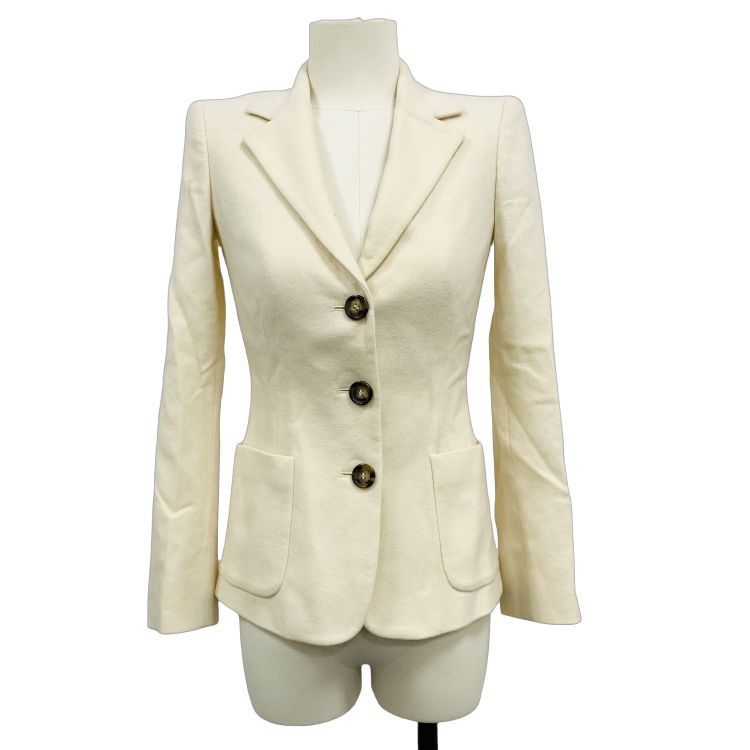 Prada Prada Cream Wool Blend Blazer Size 36 Size XS / US 0-2 / IT 36-38 - 1 Thumbnail