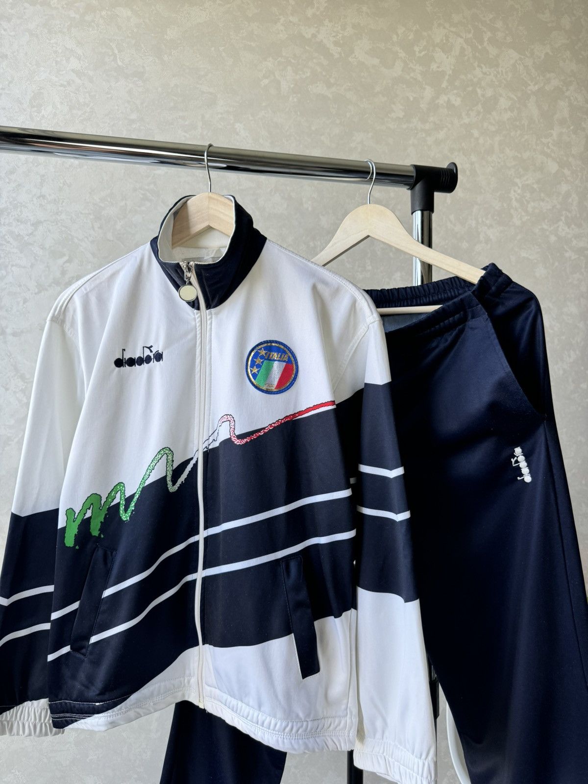 Diadora × Vintage Diadora Italy Vintage 1990 Soccer Track Suit Size US S / EU 44-46 / 1 - 2 Thumbnail