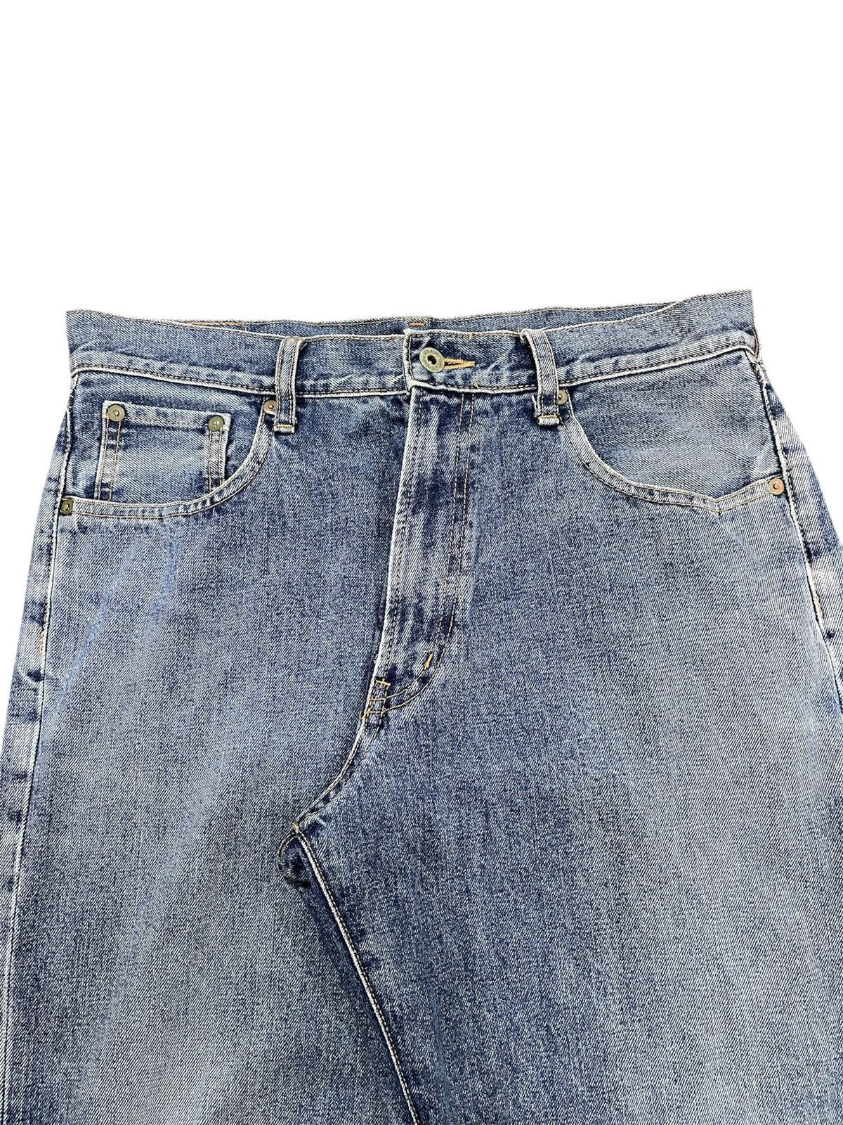 Japanese Brand Unique Clothing Warehouse blue jeans with distressed jeans Size US 33 - 3 Thumbnail