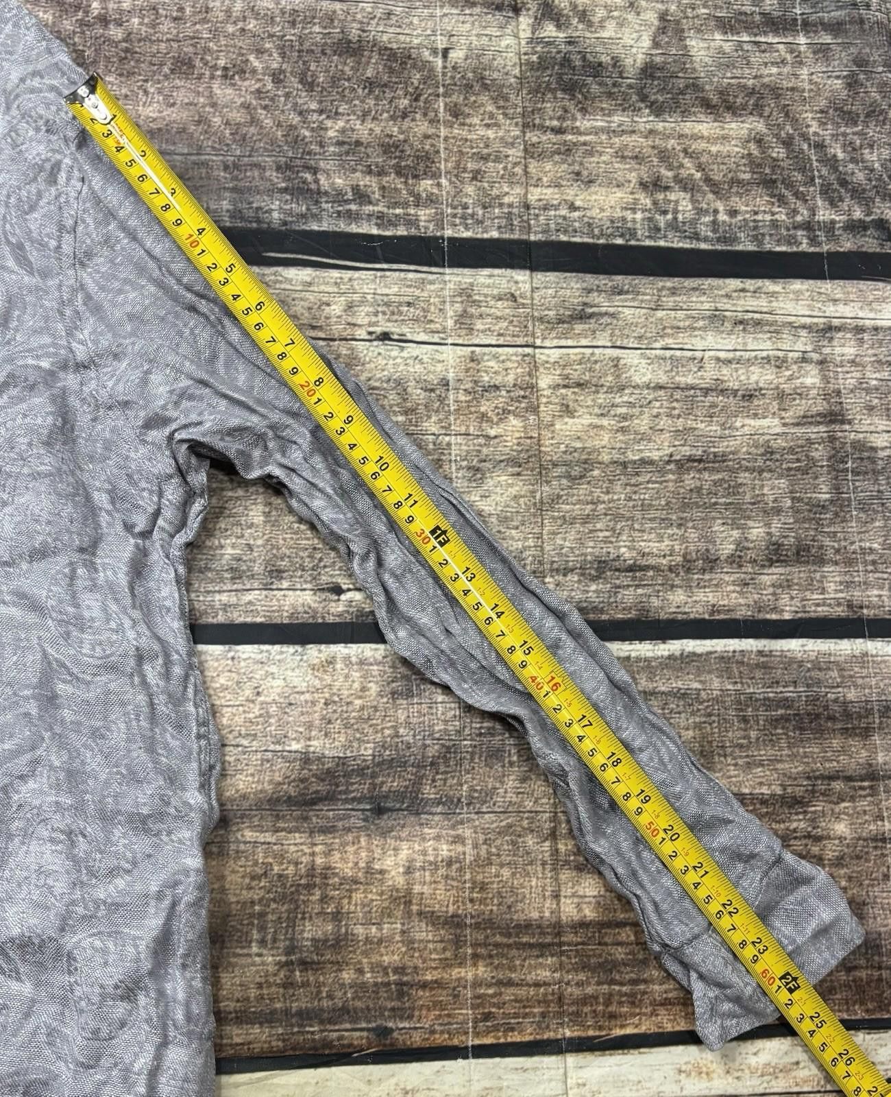 Tasso Elba Tasso Elba Shirt Mens 2XL Linen Geometric Gray Button Down Size US XXL / EU 58 / 5 - 11 Thumbnail