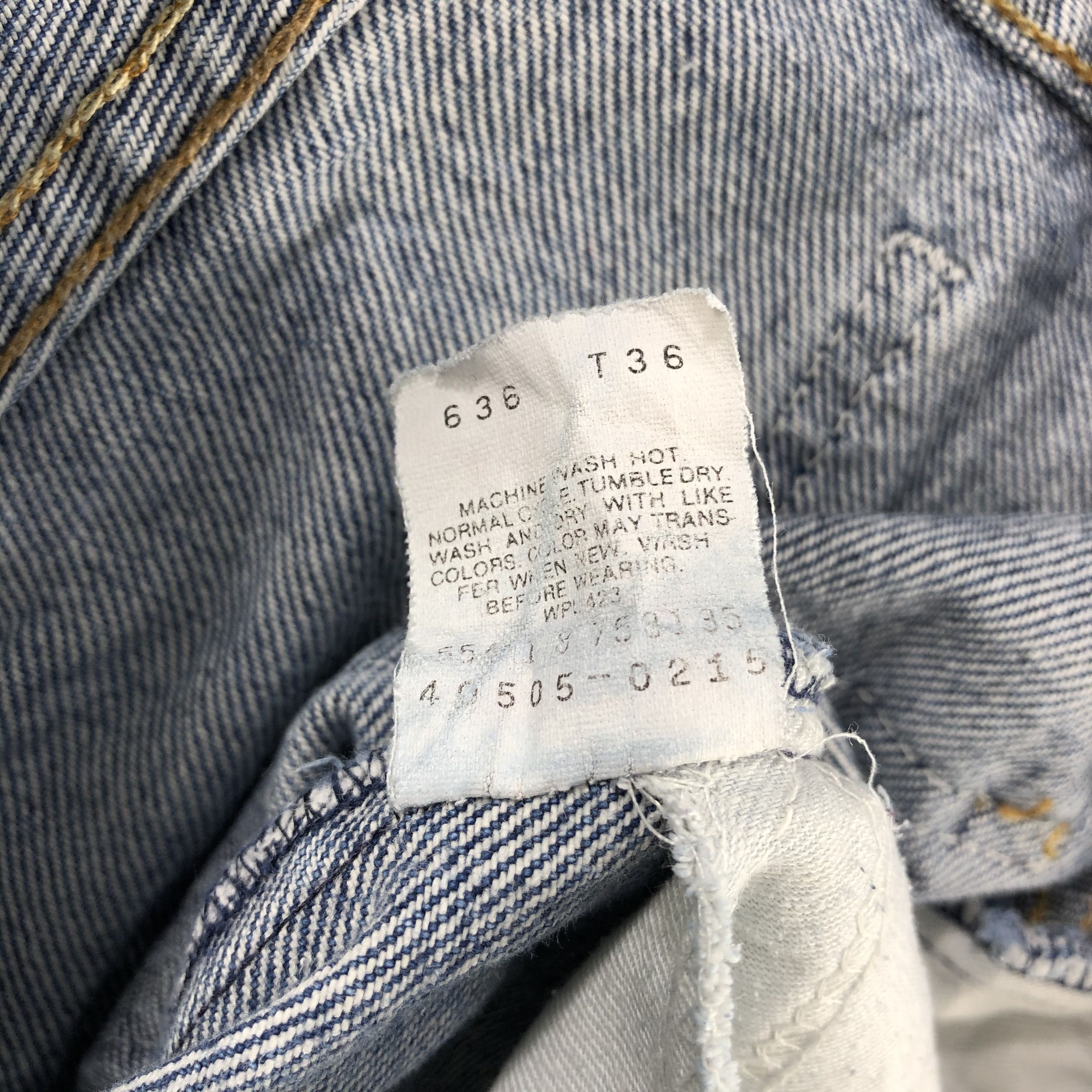 Levi's × Vintage 90s Vintage Blue Wash Levis 505 Orange Tab Jeans-JM1872 Size US 35 - 10 Thumbnail