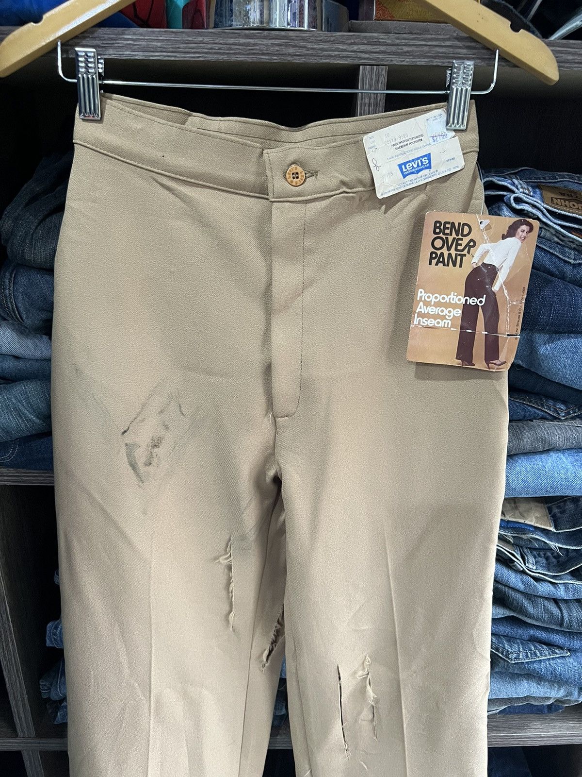 Levi's 🔥Very Rare Vintage 70s Levis Bend Over Pant Size 26" / US 2 / IT 38 - 3 Thumbnail