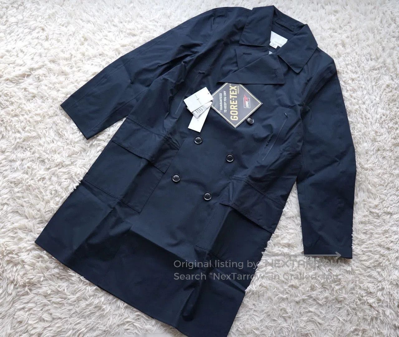 Nanamica Blue Double-Breasted Long Trench Coat - Size M. Size US M / EU 48-50 / 2 - 1 Thumbnail