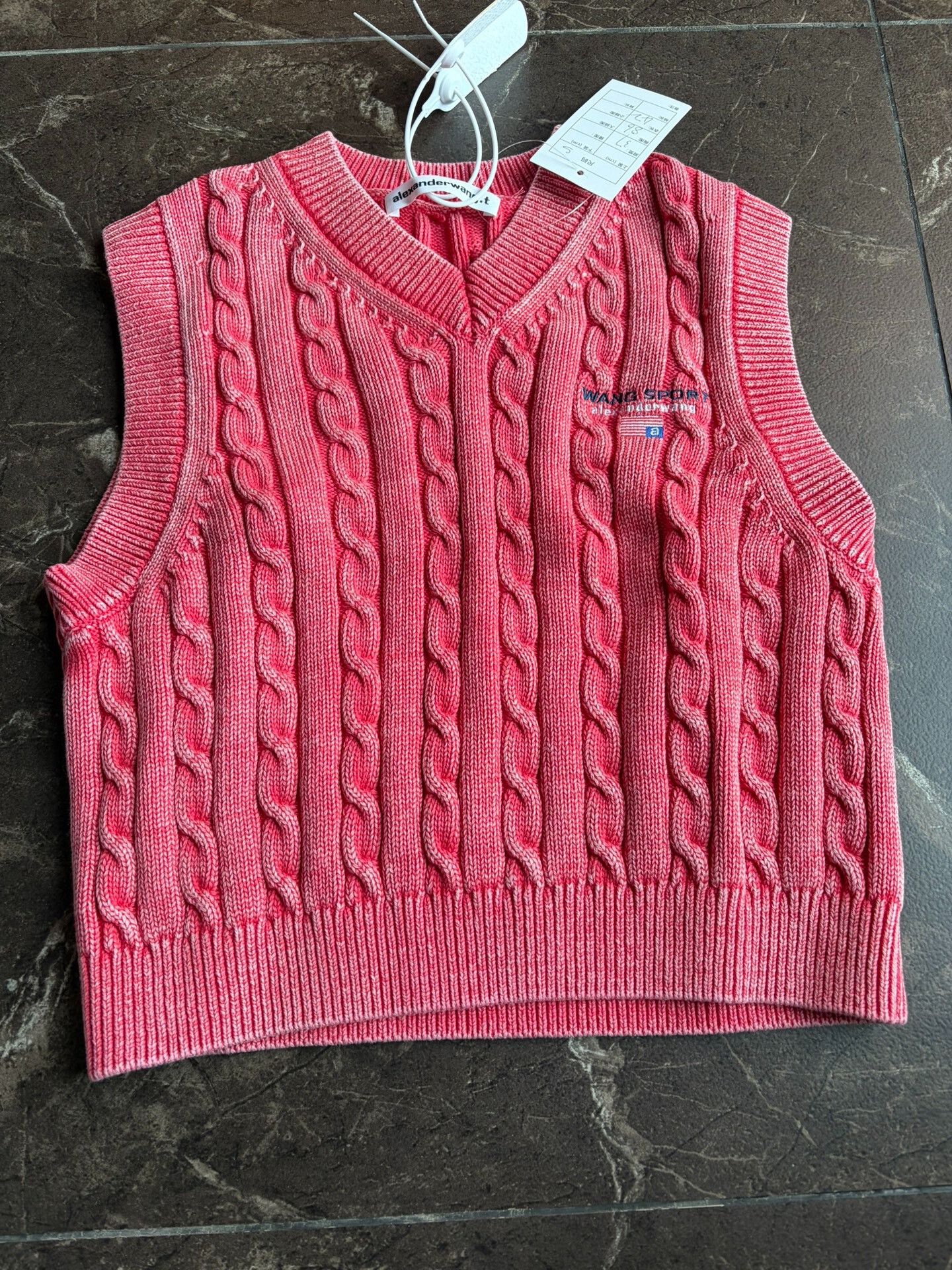 Alexander Wang Alexander Wang Cable Knit V-Neck Sleeveless Vest Size S / US 4 / IT 40 - 1 Thumbnail