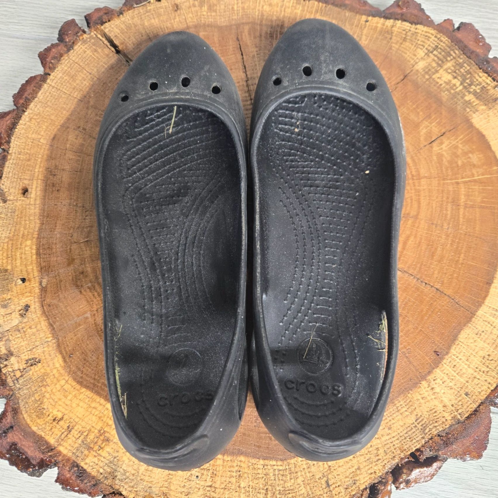 Crocs Crocs Sl ip-On Flats Black Mary Jane Ballet Adult Women's Size 7 Slip-On Shoes Comfort Rubber Upper Insole Crocs Kadee Size US 7 / IT 37 - 5 Thumbnail
