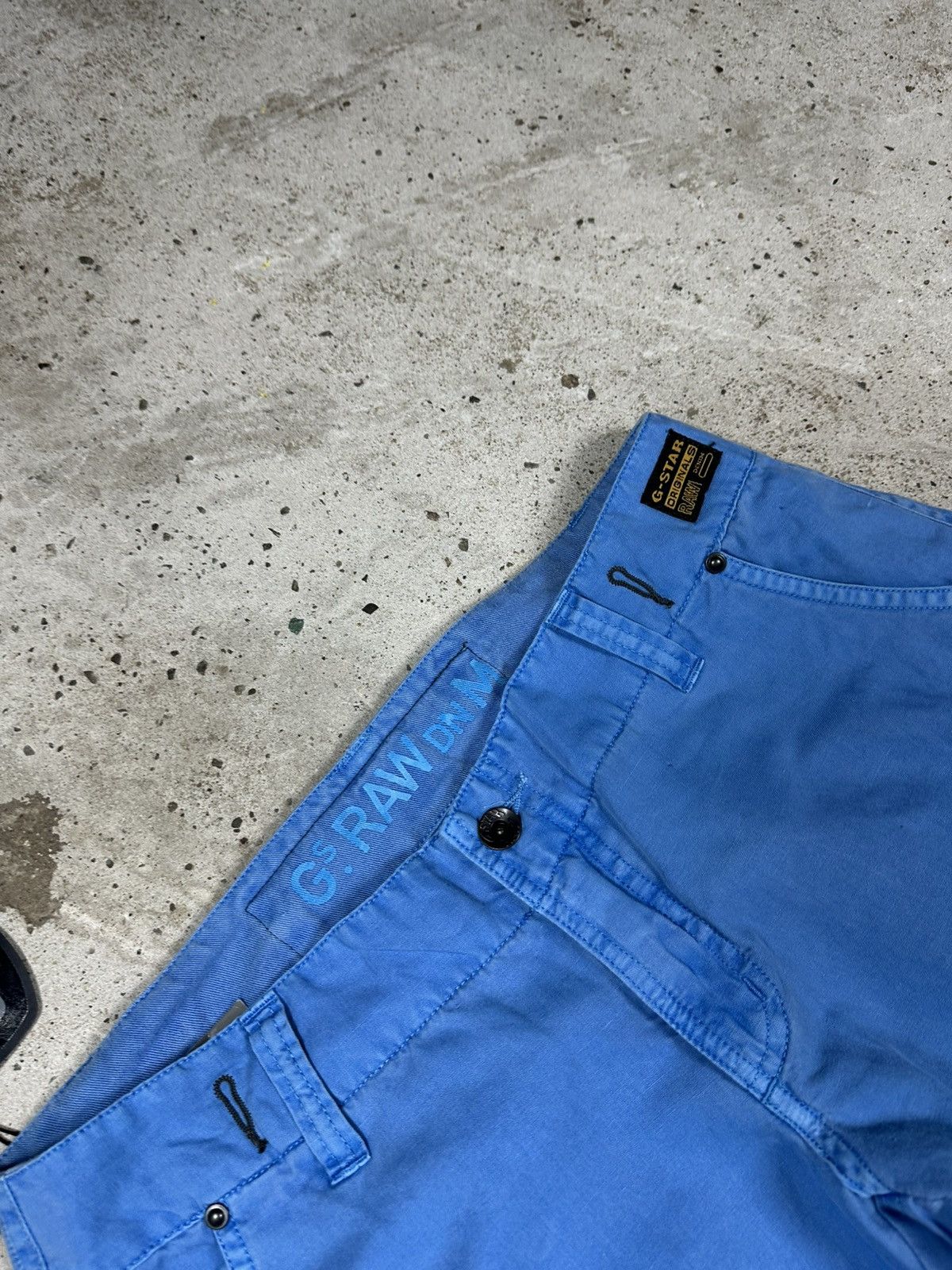 G-Star × Japanese Brand × Vintage Vintage Y2K G Star Raw Baggy Blue Custom Army Pant Zippers Size US 31 - 7 Thumbnail