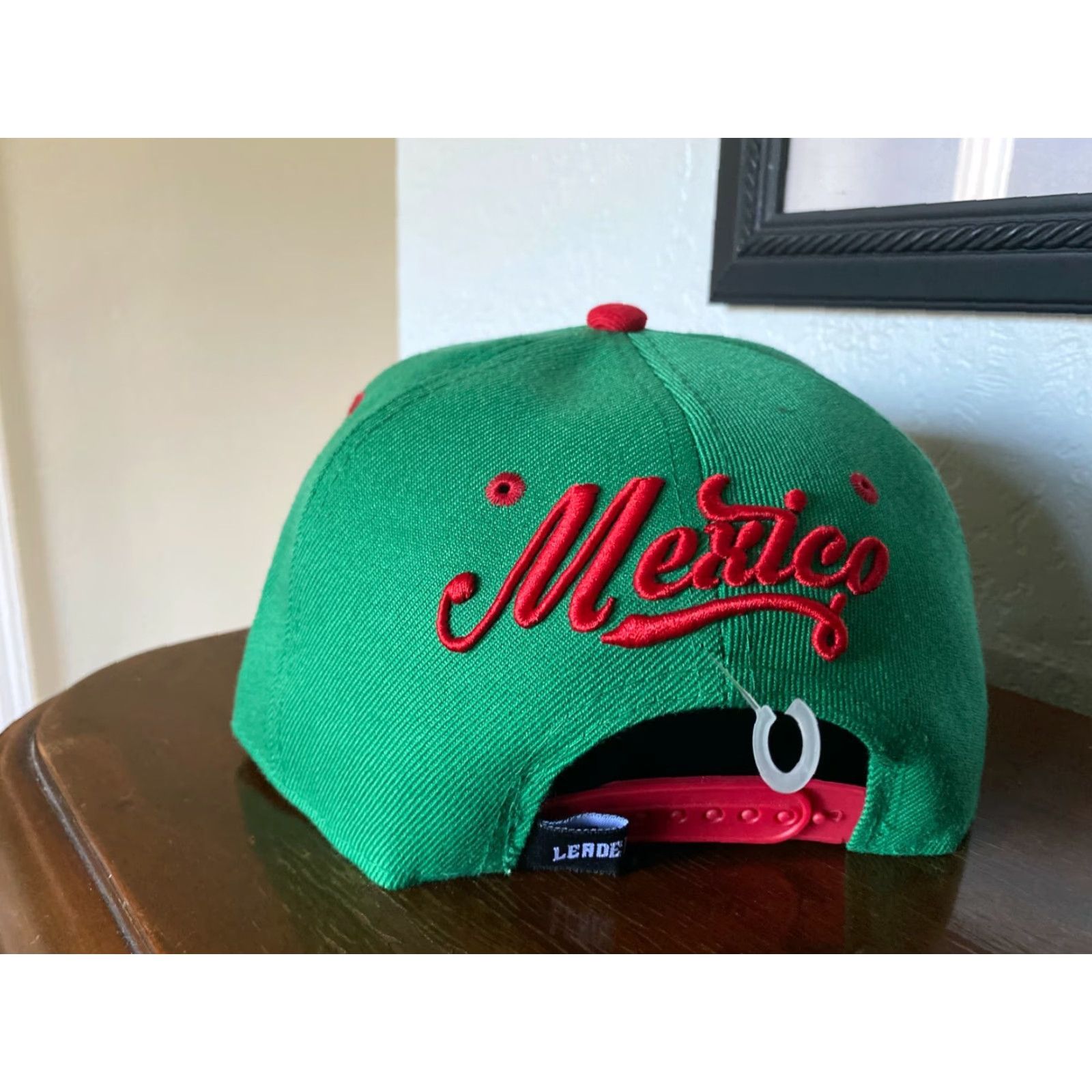 Vintage Leader of the Game Snapback Hat Cap Mexico Mexican Flag NWOT Men One Size Green Red Cap Snapback Baseball Hat Size ONE SIZE - 3 Thumbnail