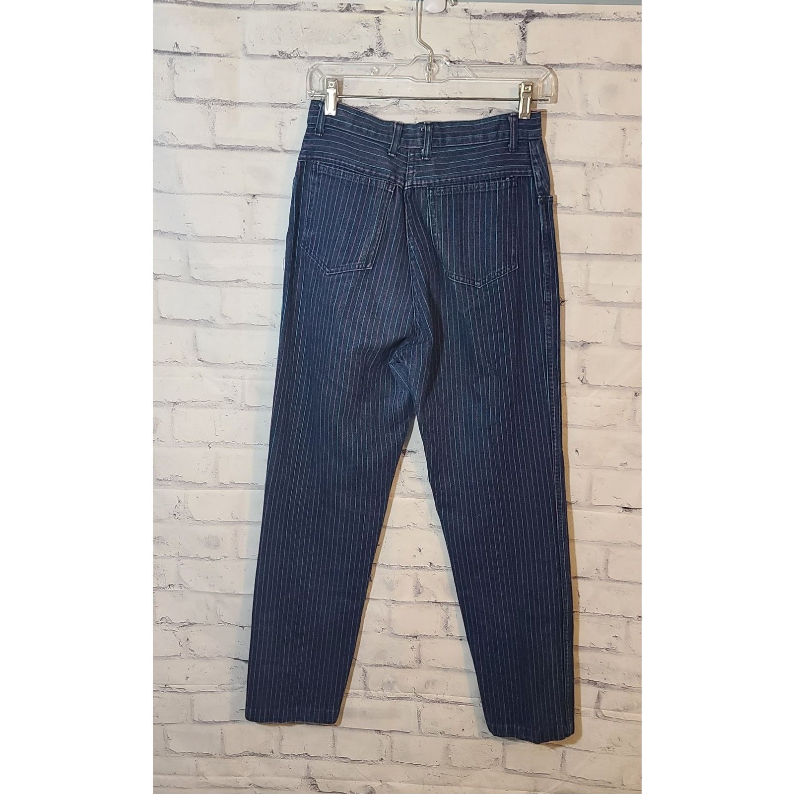 Other Vintage Liz Thomas Pinstripe Hi Rise Jeans Size 32" / US 10 / IT 46 - 2 Thumbnail