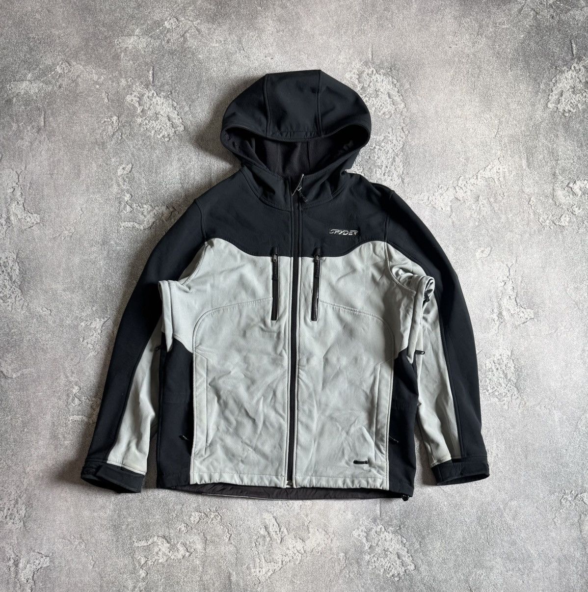 Spyder Spyder L outdoor Softshell jacket hooded zip gorpcore Size US L / EU 52-54 / 3 - 7 Thumbnail
