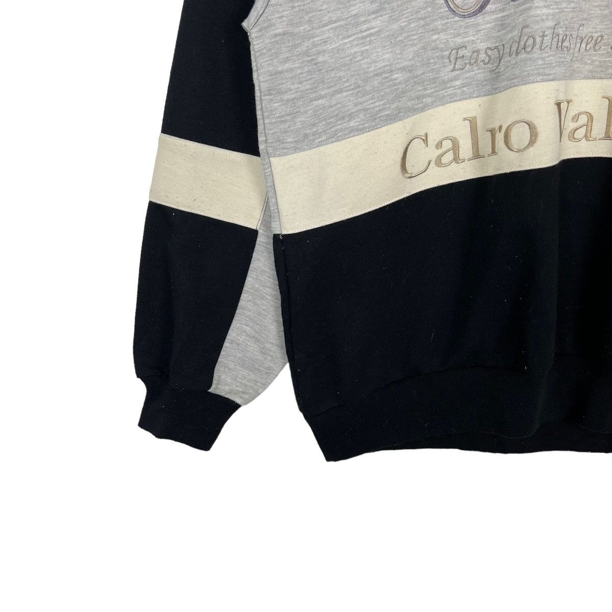 Japanese Brand 🔥 CALRO VALENTINO EMBROIDERY BIG LOGO SWEAT JUMPER Size US L / EU 52-54 / 3 - 6 Thumbnail