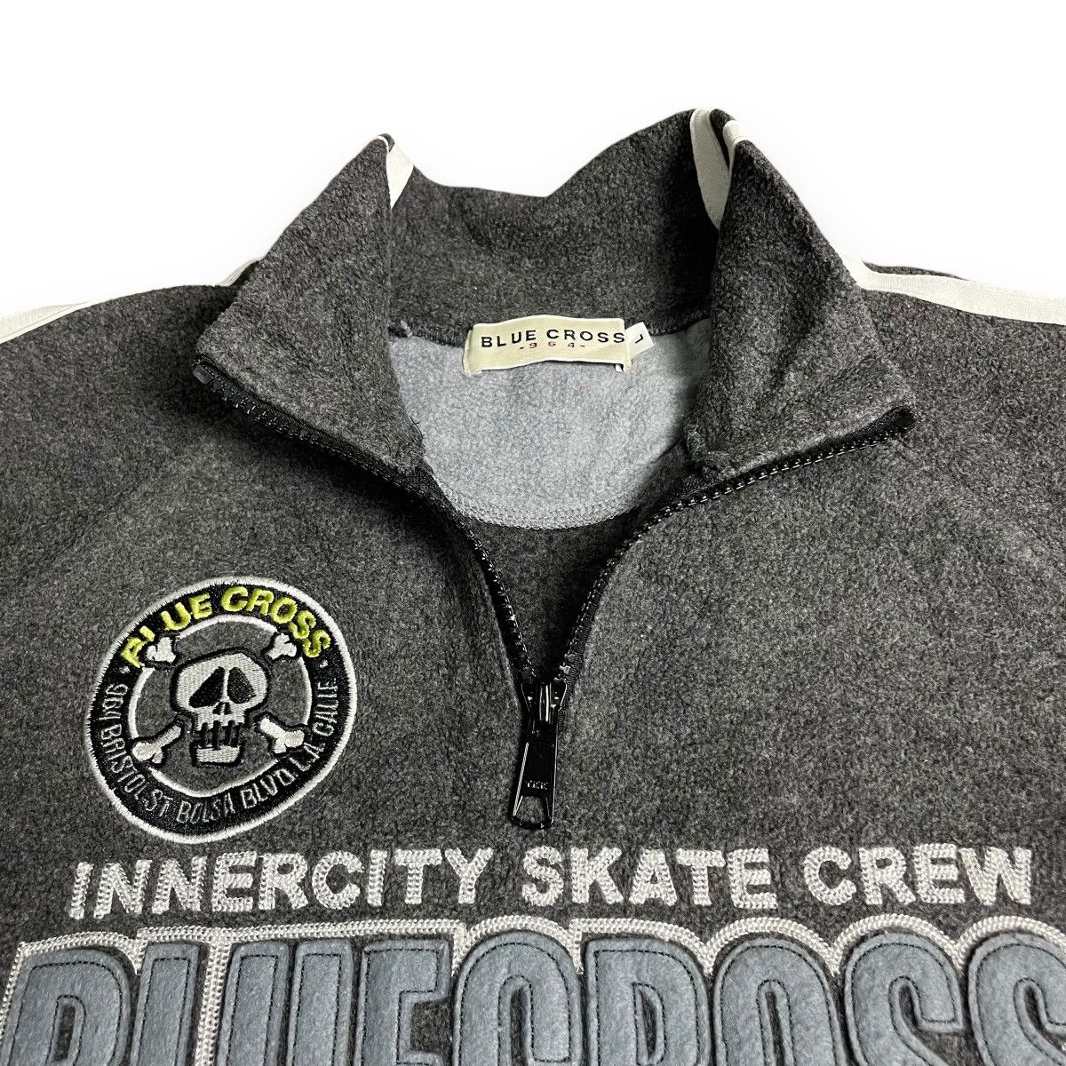 Japanese Brand 🇯🇵 BLUE CROSS HALF ZIPPER FLEECE JACKET Size US L / EU 52-54 / 3 - 5 Thumbnail