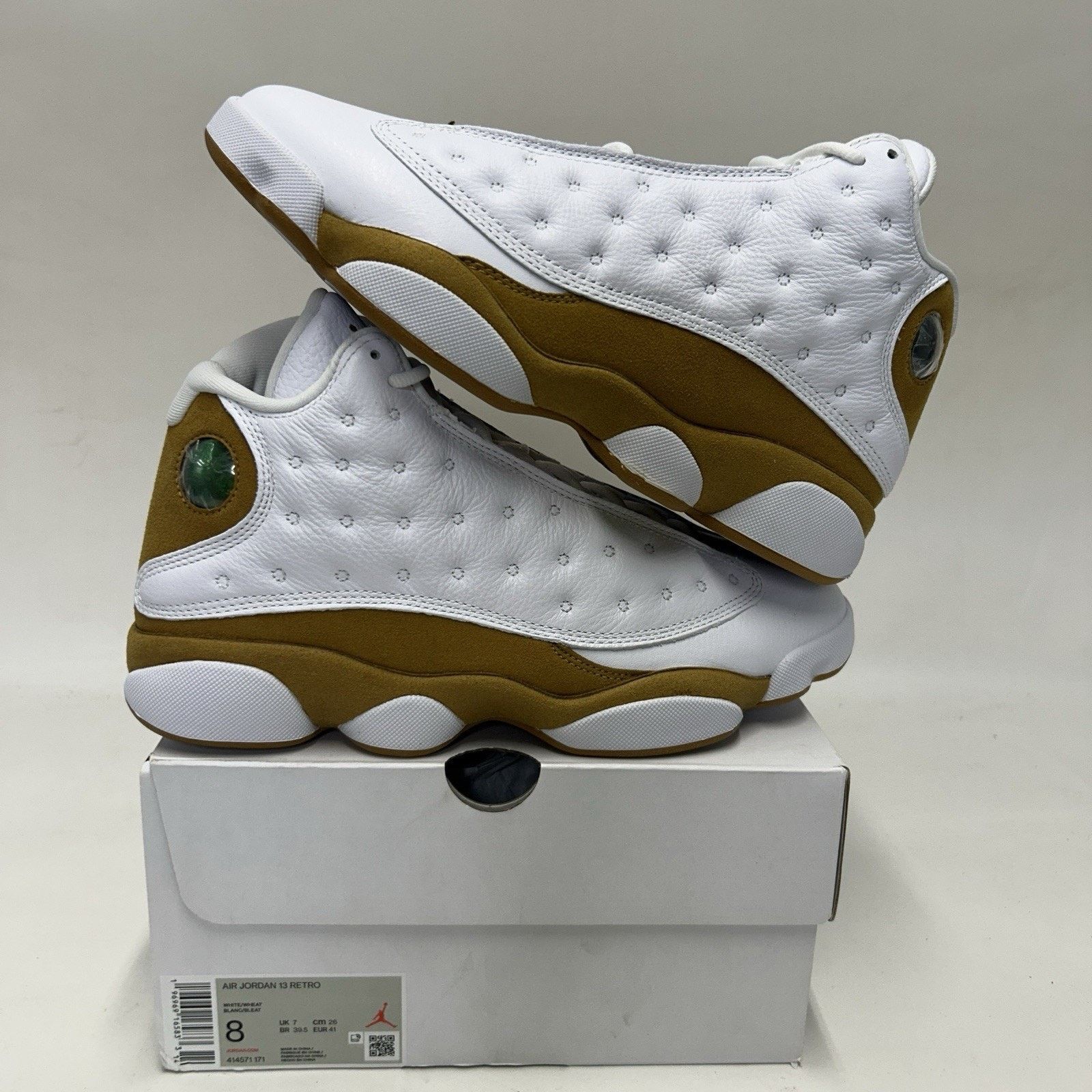 Jordan Brand Nike Air Jordan 13 Retro “Wheat White” 414571-171 Size US 8 / EU 41 - 1 Thumbnail