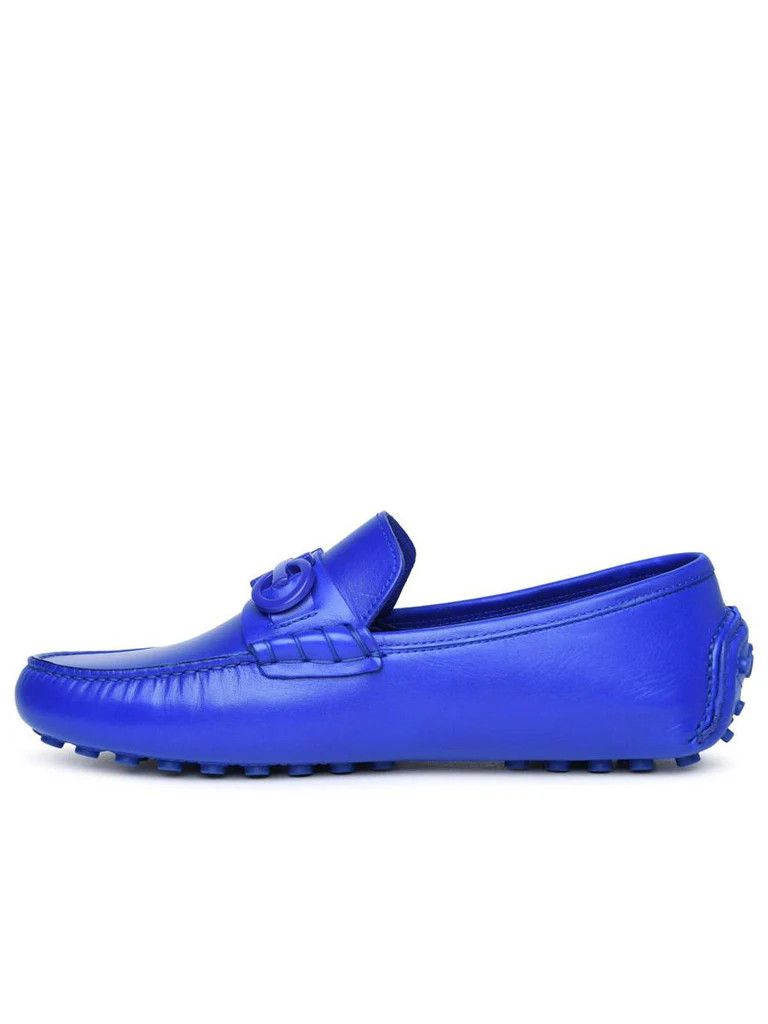 Salvatore Ferragamo o1s1rm0824 Grazioso Leather Loafers in Blue Size US 10 / EU 43 - 3 Thumbnail