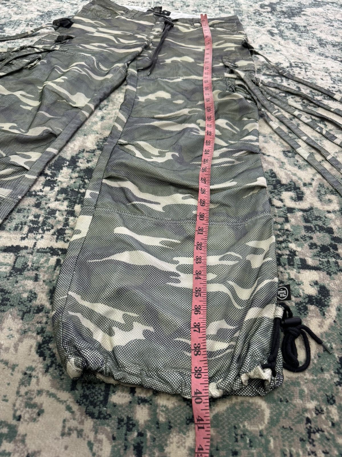 Seditionaries ILLIG MESH CAMO BONDAGE LACE CARGO PANTS Size US 35 - 3 Thumbnail
