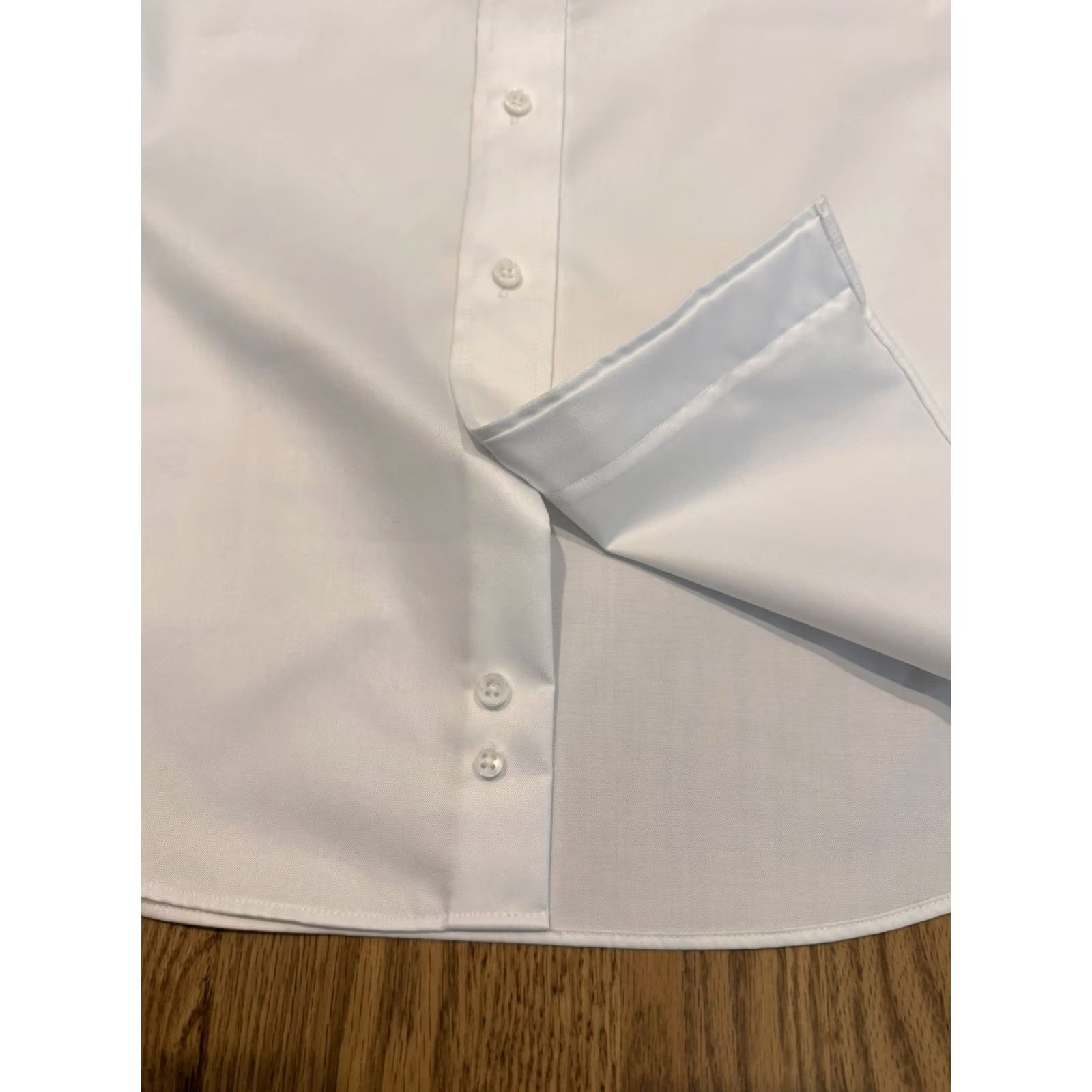 Vintage M & M Button-Up Shirt White Cotton Long Sleeve Men Medium Formal Store Size 40R - 6 Thumbnail