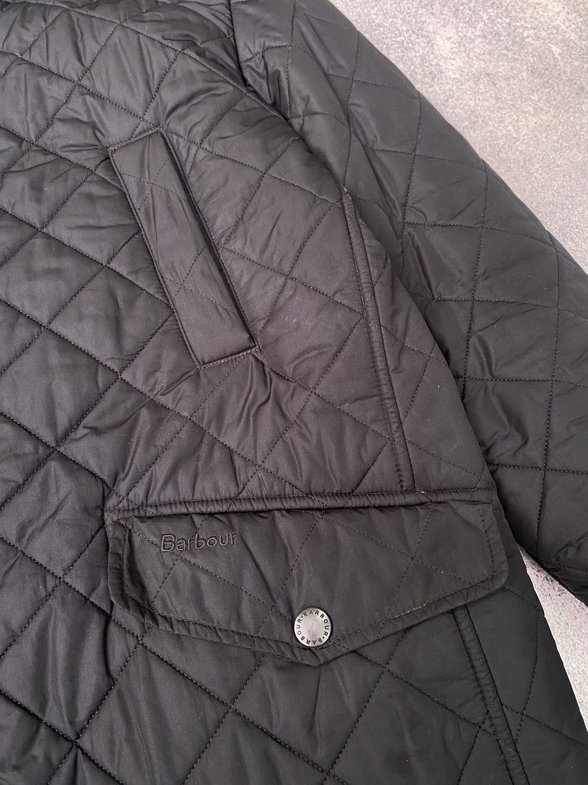 Barbour × Vintage Vintage Barbour Quilted Black Jacket Size US L / EU 52-54 / 3 - 8 Thumbnail