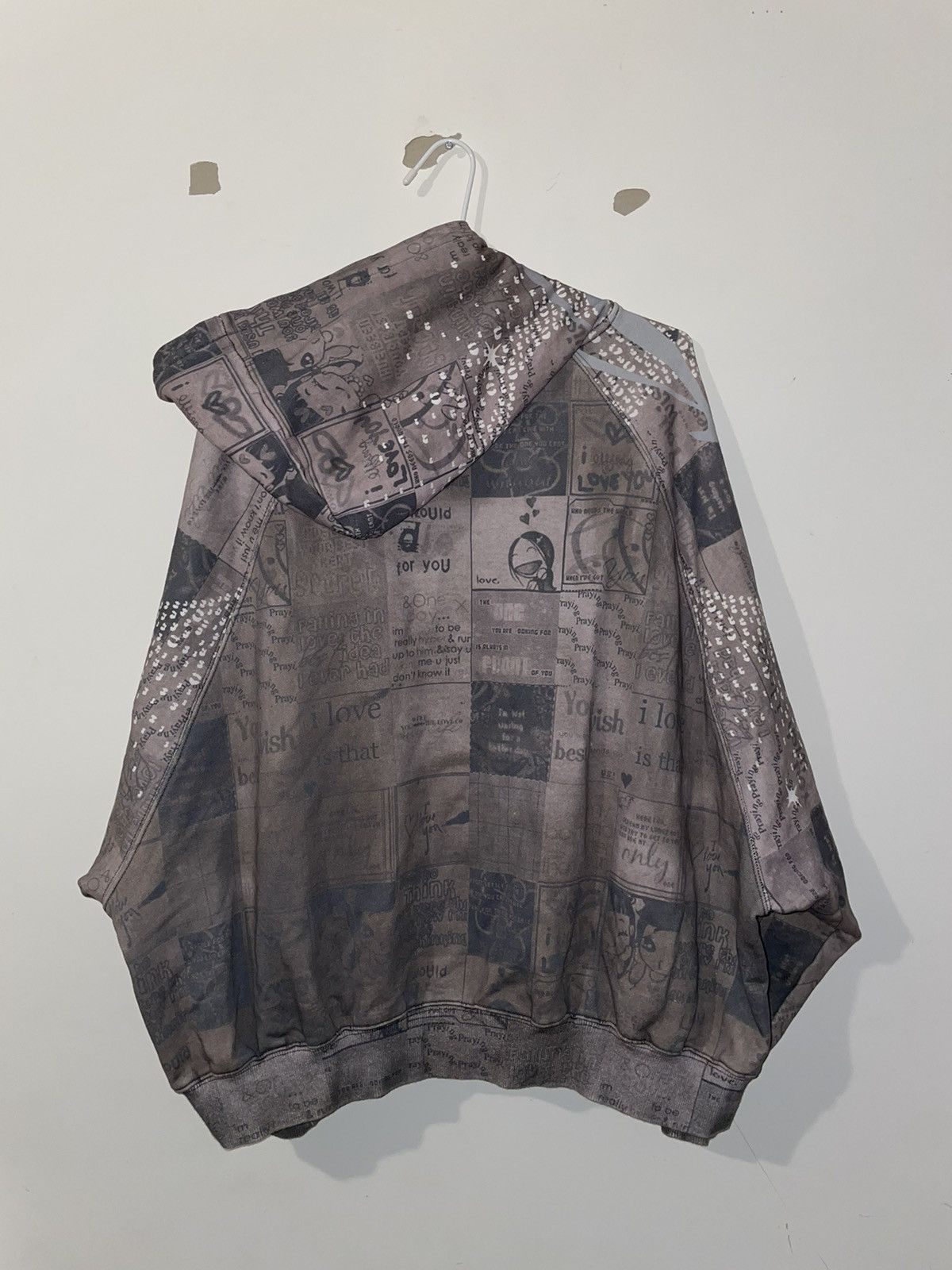 image of Praying Comic Hoodie in Brown, Men's (Size XL)