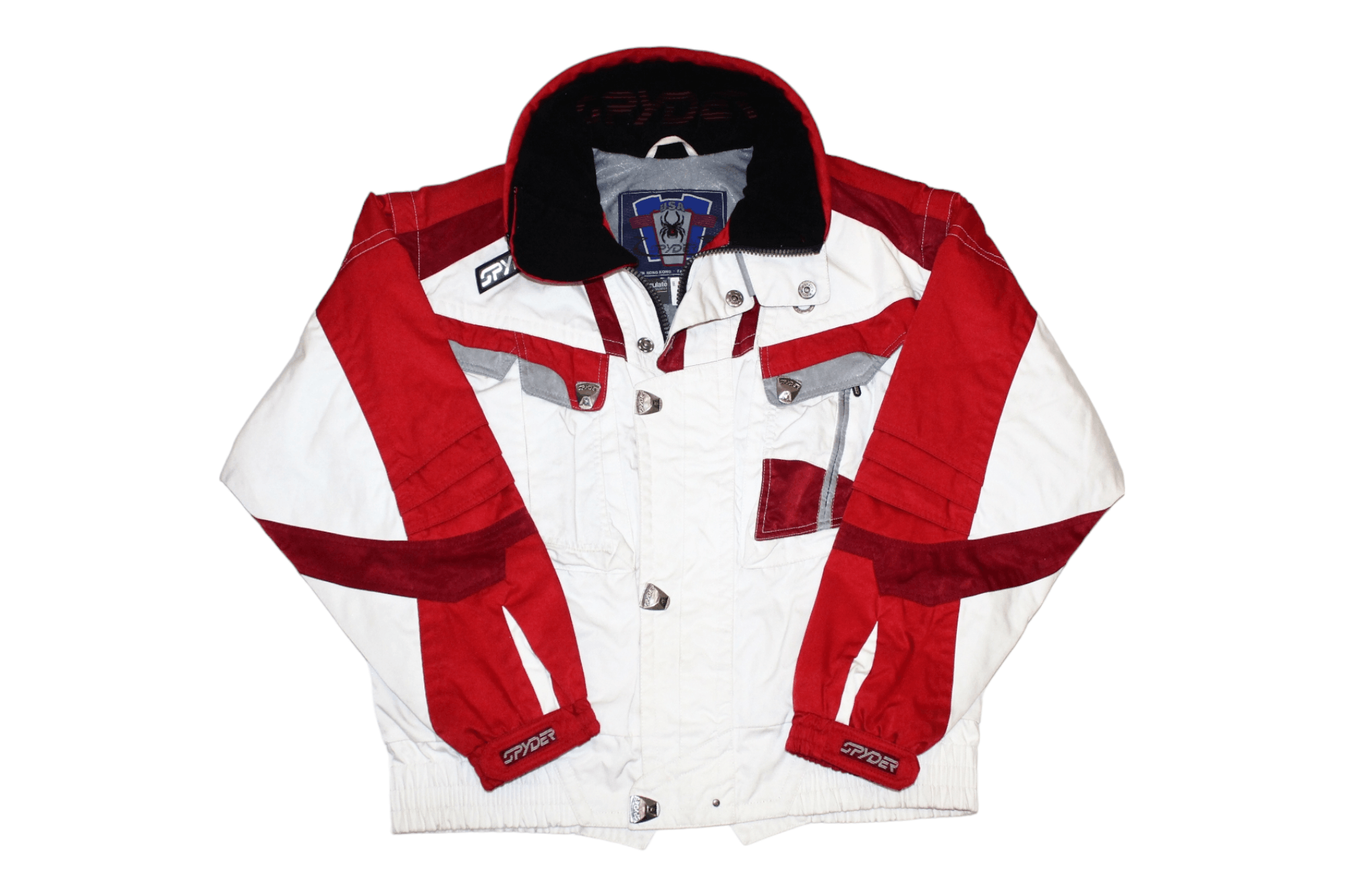 Spyder VTG🔥 Spyder USA Thinsulate 2in1 Ski Jacket removable sleeve Size US L / EU 52-54 / 3 - 18 Thumbnail