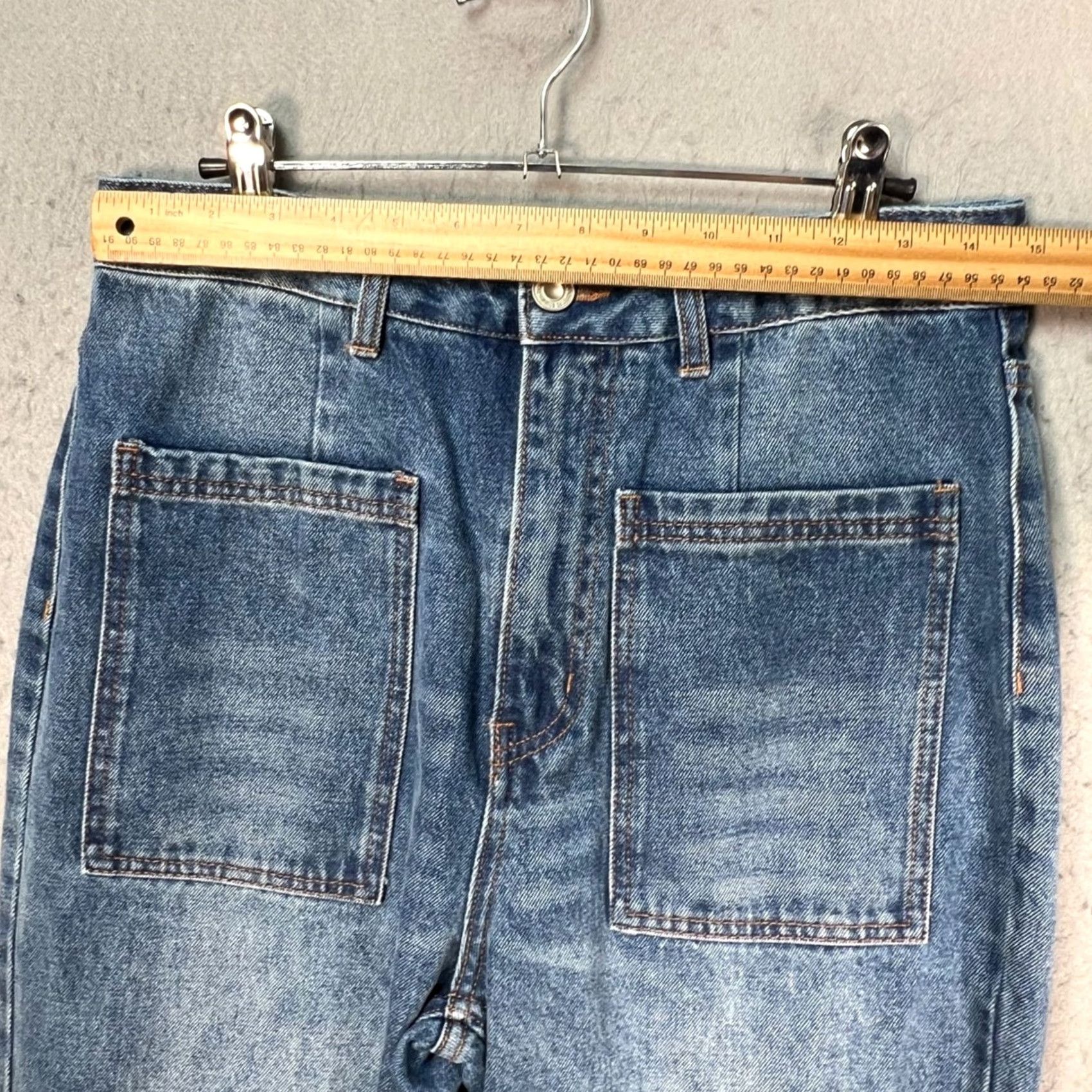 Vintage Acsense Studio Womens Size XL High-Waisted Blue Denim Jeans Straight Leg Size 40" / US 18 - 5 Thumbnail