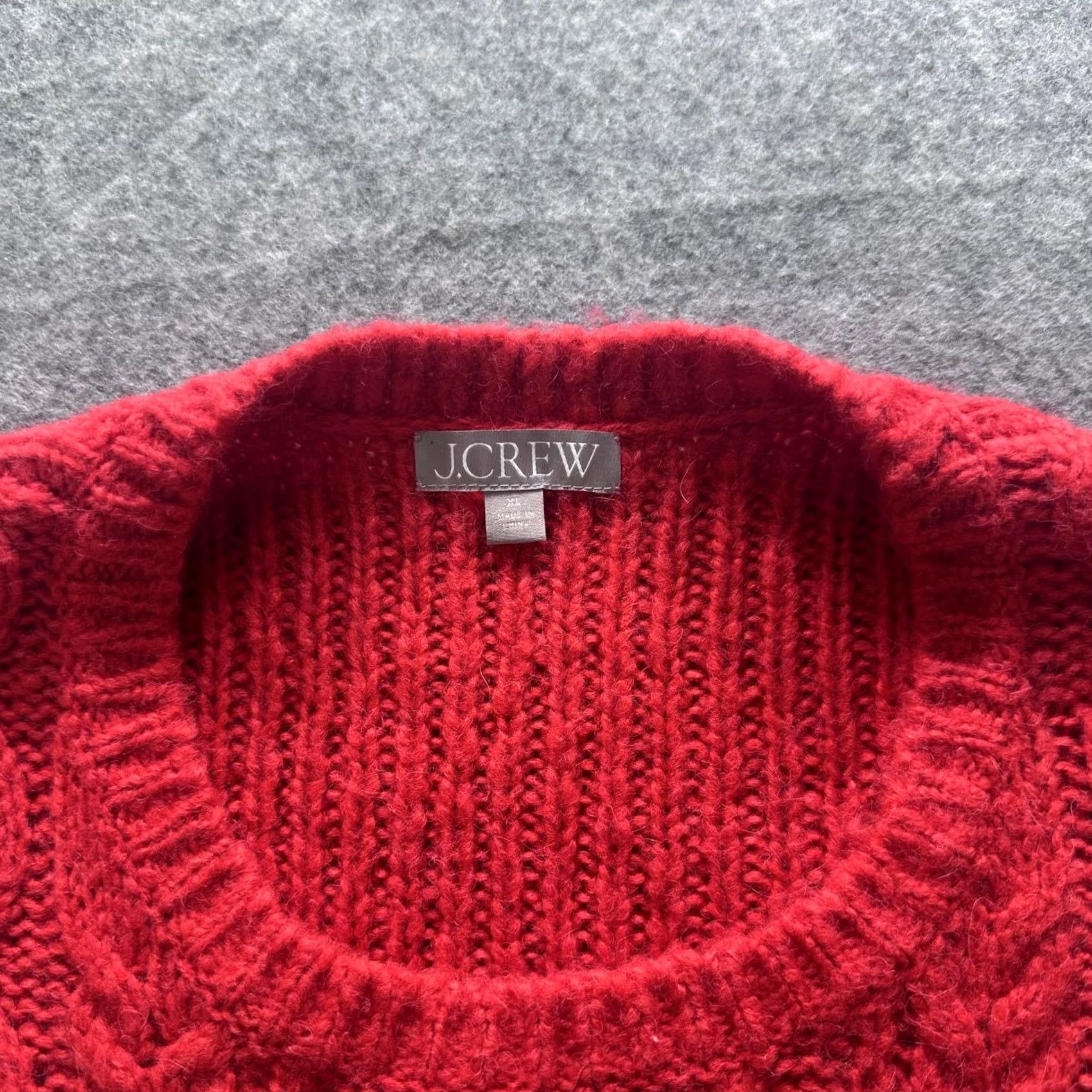 J.Crew J.Crew Sweater Vest Womens XL Red Cable Knit Sleeveless Crewneck Chunky Size XL / US 12-14 / IT 48-50 - 3 Thumbnail