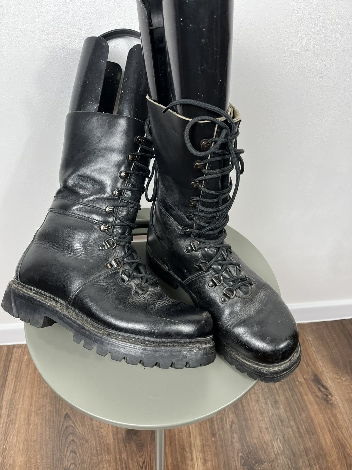 Other Vintage 1982 Military Leather Combat Boots Black Size 42 Size US 9 / EU 42 - 3 Thumbnail