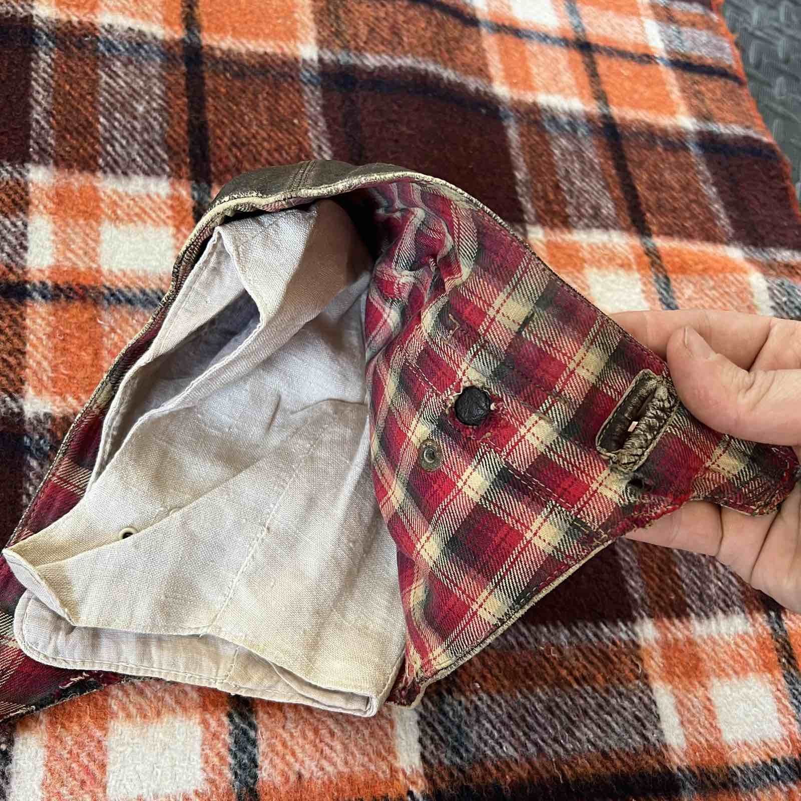 Vintage Rare WW2 German Luftwaffe Leather Flying Helmet Size ONE SIZE - 7 Thumbnail