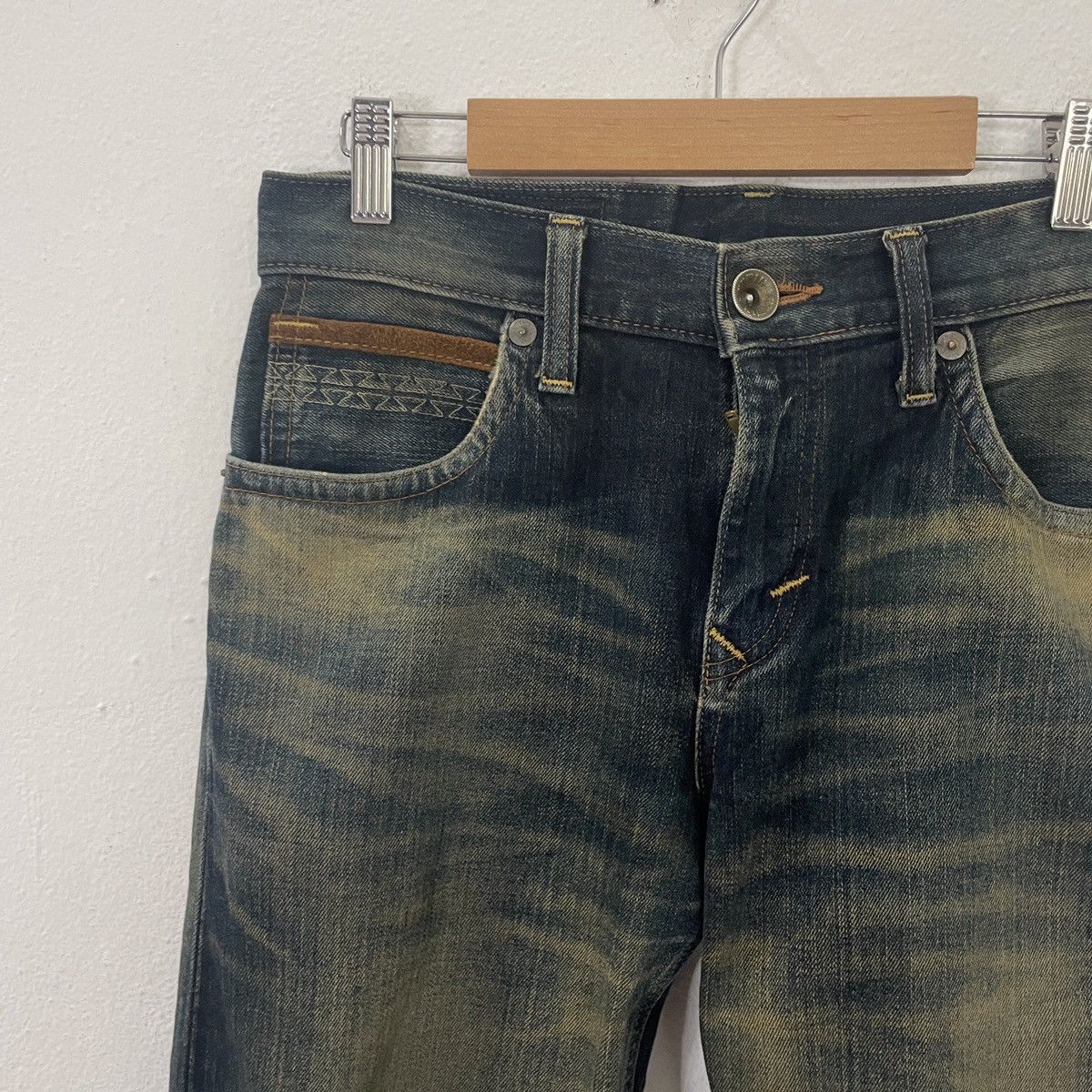 Edwin Vintage Edwin Cowboy Motive Distressed Denim Jeans Size US 30 / EU 46 - 9 Thumbnail