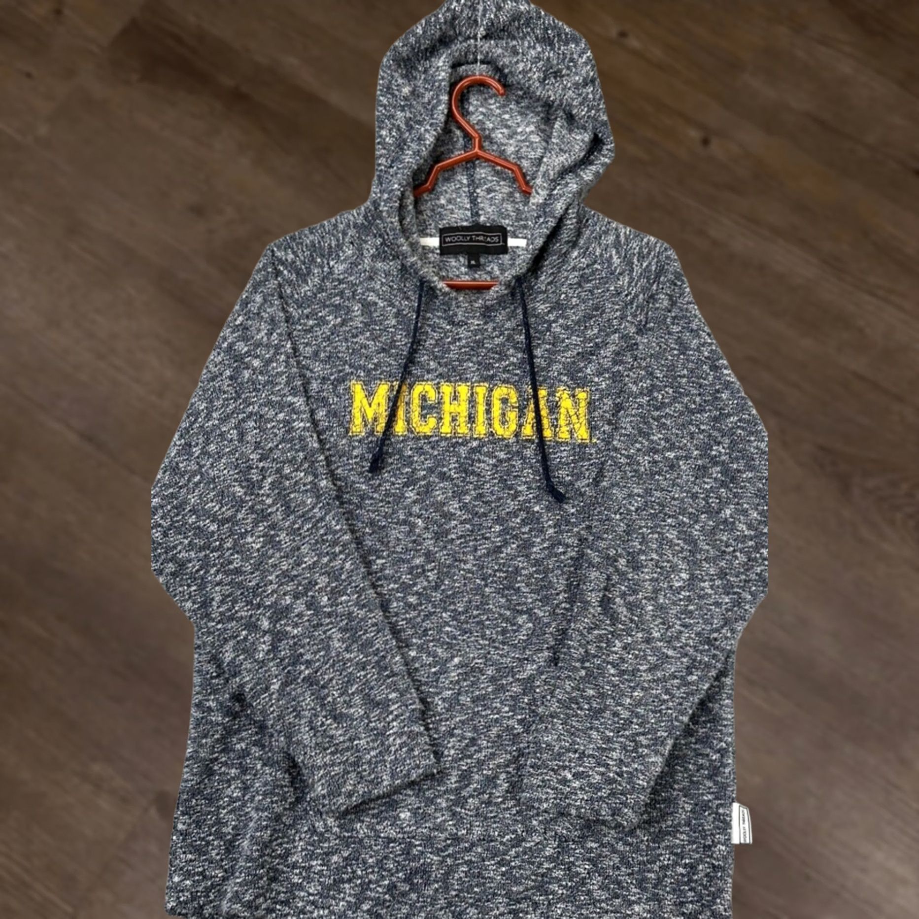 Vintage VINTAGE? No. University Of Michigan Hoodie Men XL Grey Knit Woolly Threads Sweatshirt University Size US XL / EU 56 / 4 - 1 Thumbnail
