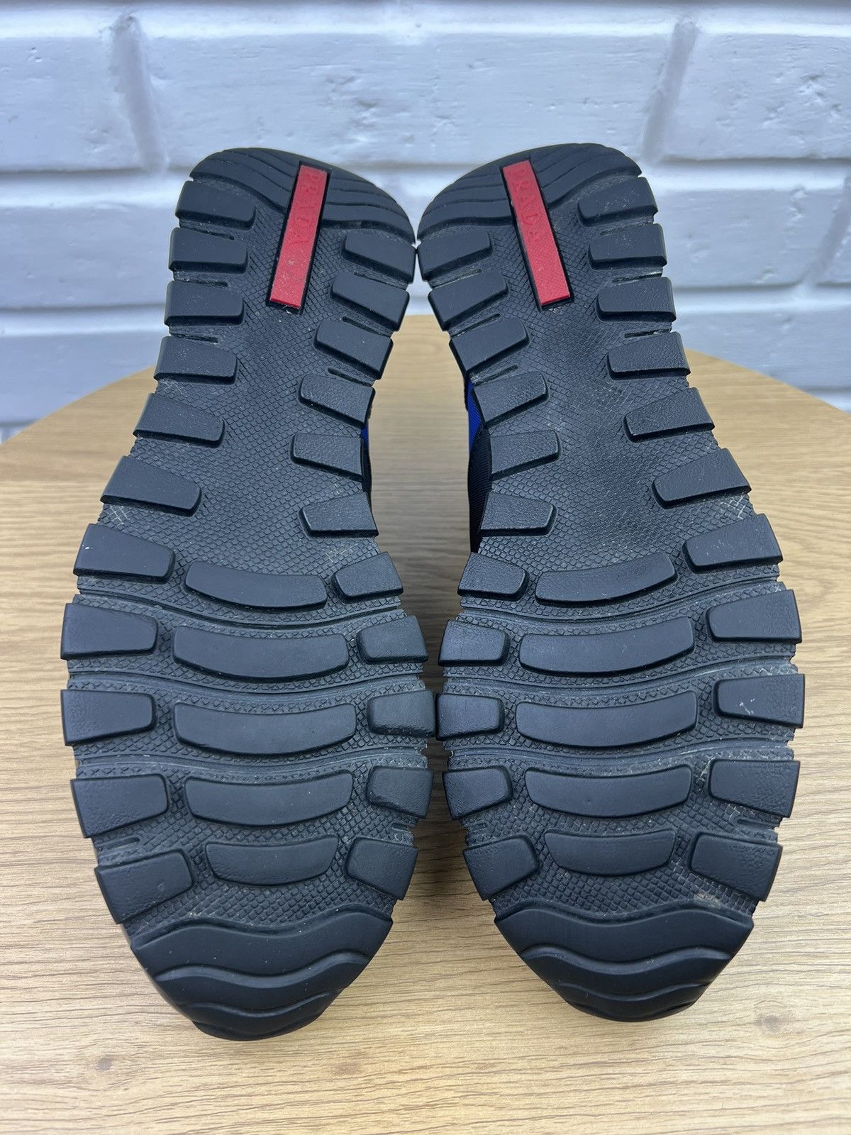 Prada PRADA Sneakers Low-Top Leather Nylon Shoes Red Tab Men’s Size US 11 / EU 44 - 14 Thumbnail