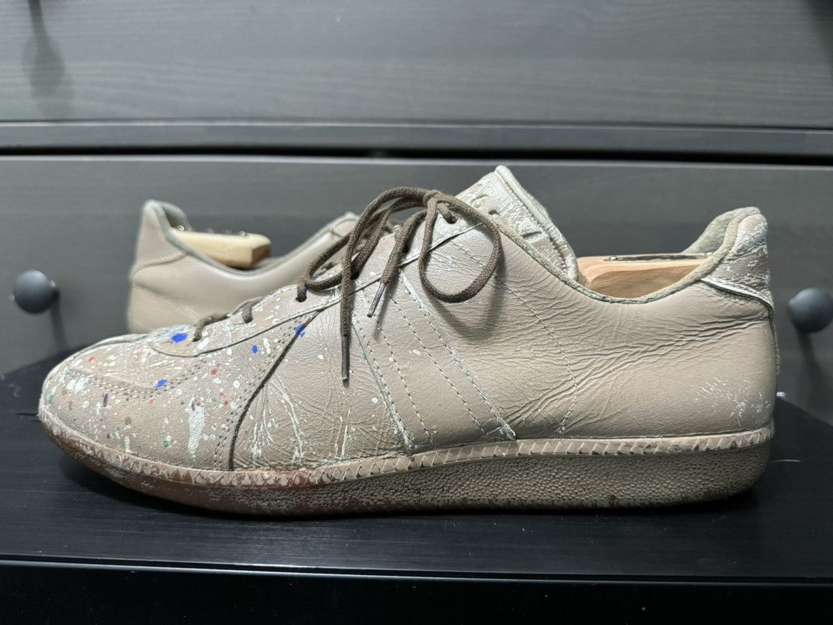 Maison Margiela 2004 artisanal paint splatter gats | Grailed