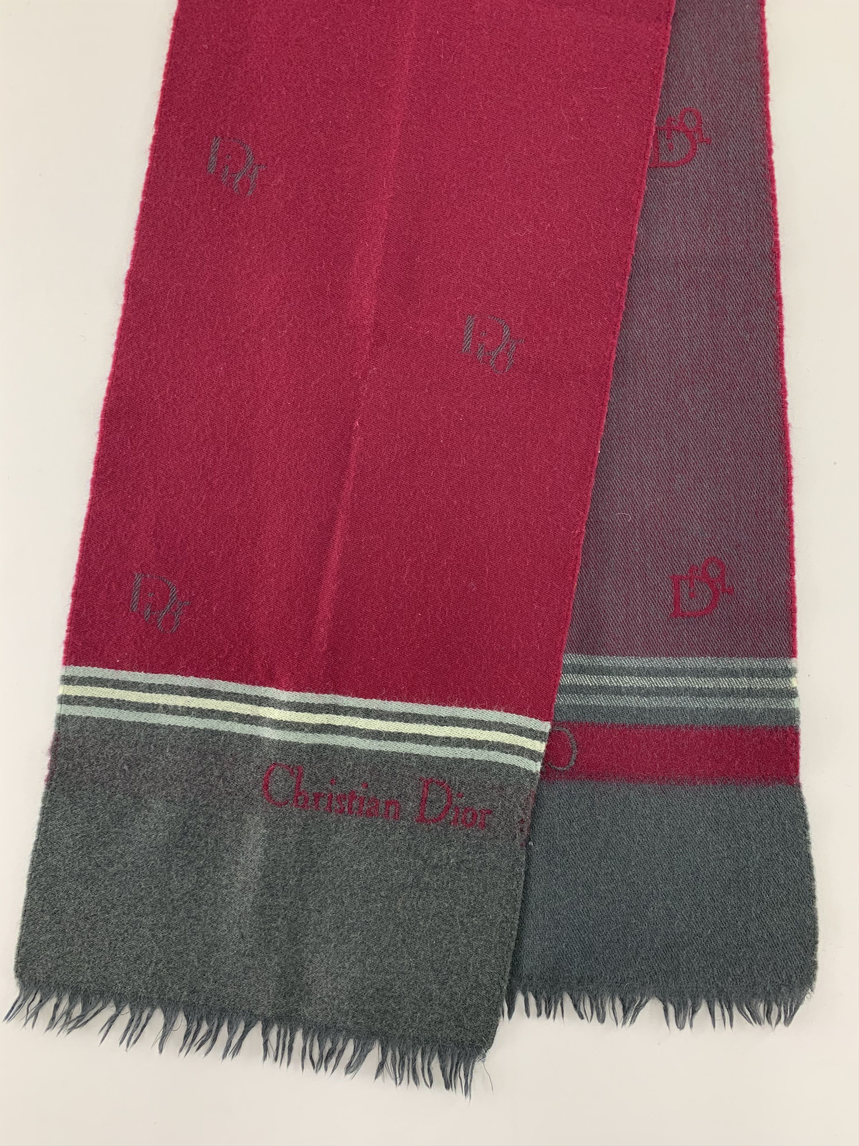 Christian Dior Monsieur 90s Christian Dior Scarf Wool Muffler Neck Wrap BL4204 Size ONE SIZE - 3 Thumbnail