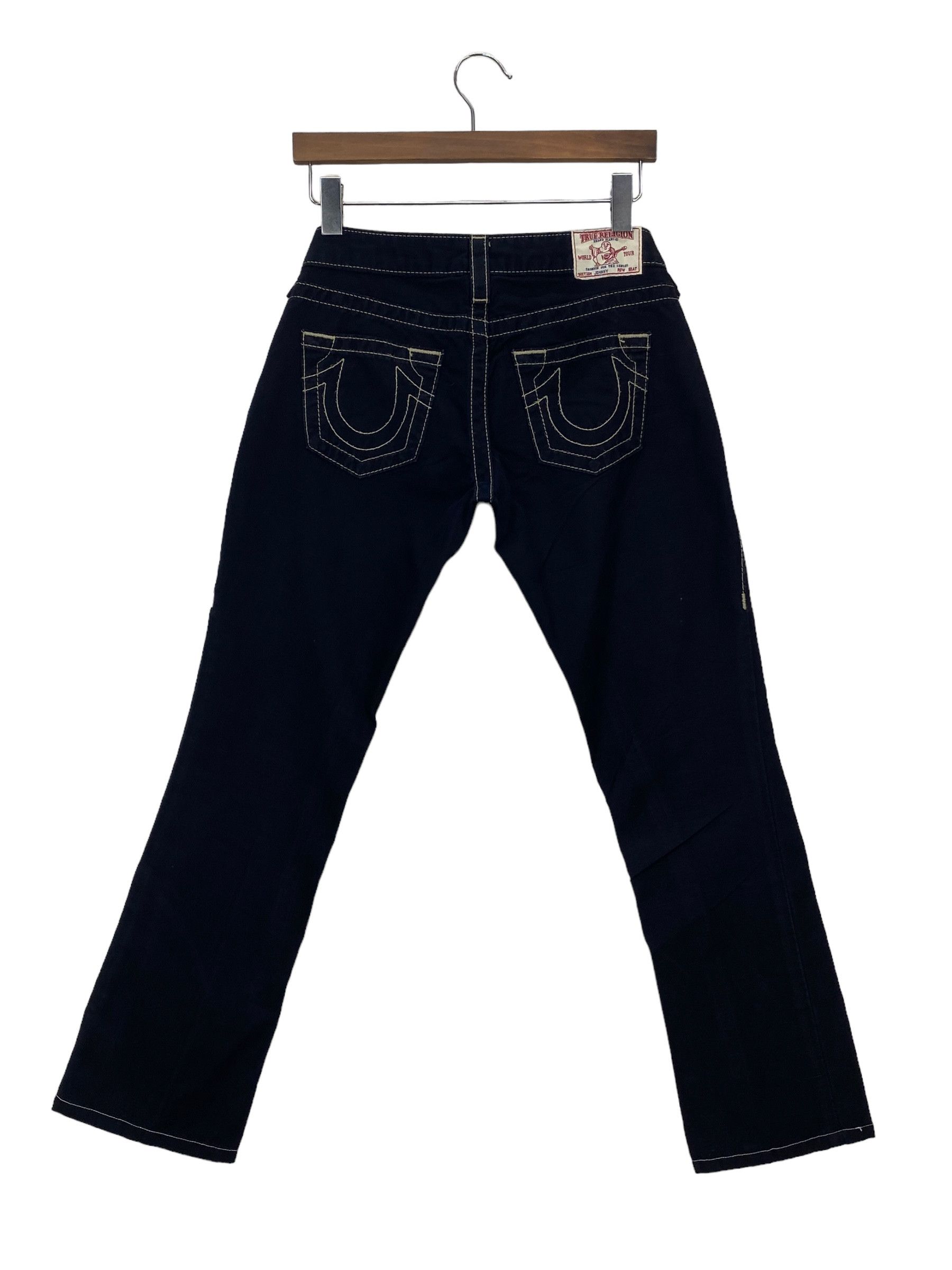 image of Rockers x True Religion Ankle Leg Denim Jeans in Black, Women's (Size 26)