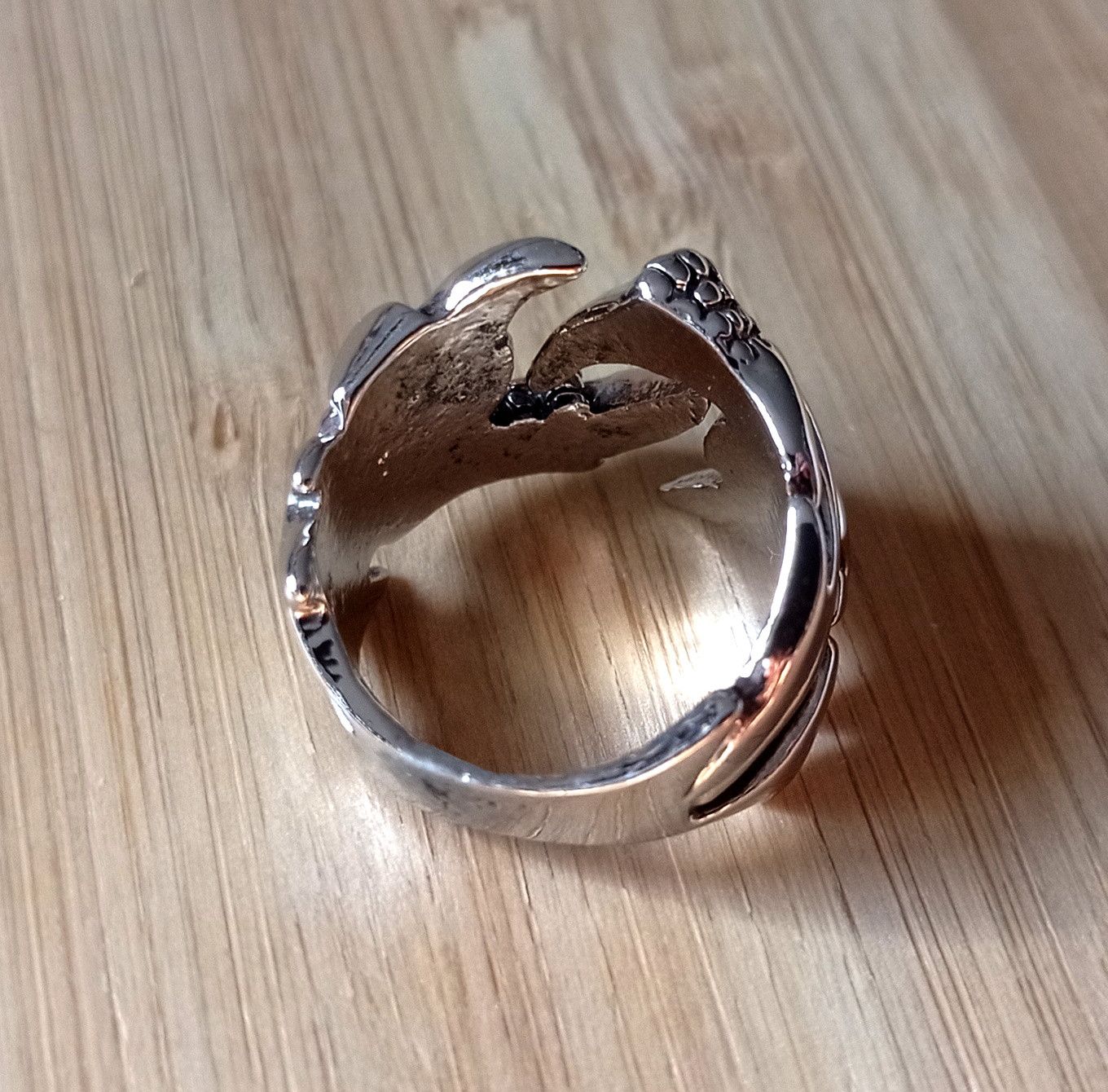 Designer × Vintage Punk Goth Dragon Claw Silver Ring Jewelry Chrome Size ONE SIZE - 3 Thumbnail