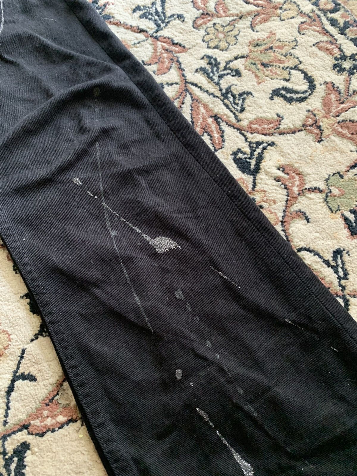 Japanese Brand Sorridere glitter paint flare cut pants Size US 33 - 5 Thumbnail
