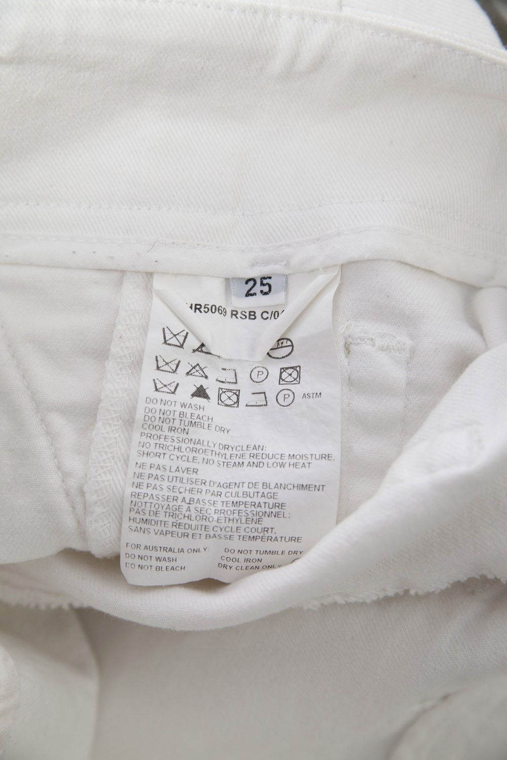 Helmut Lang Vintage 2000's white tear drop denim jeans Size 25" / US 0 / IT 36 - 8 Thumbnail