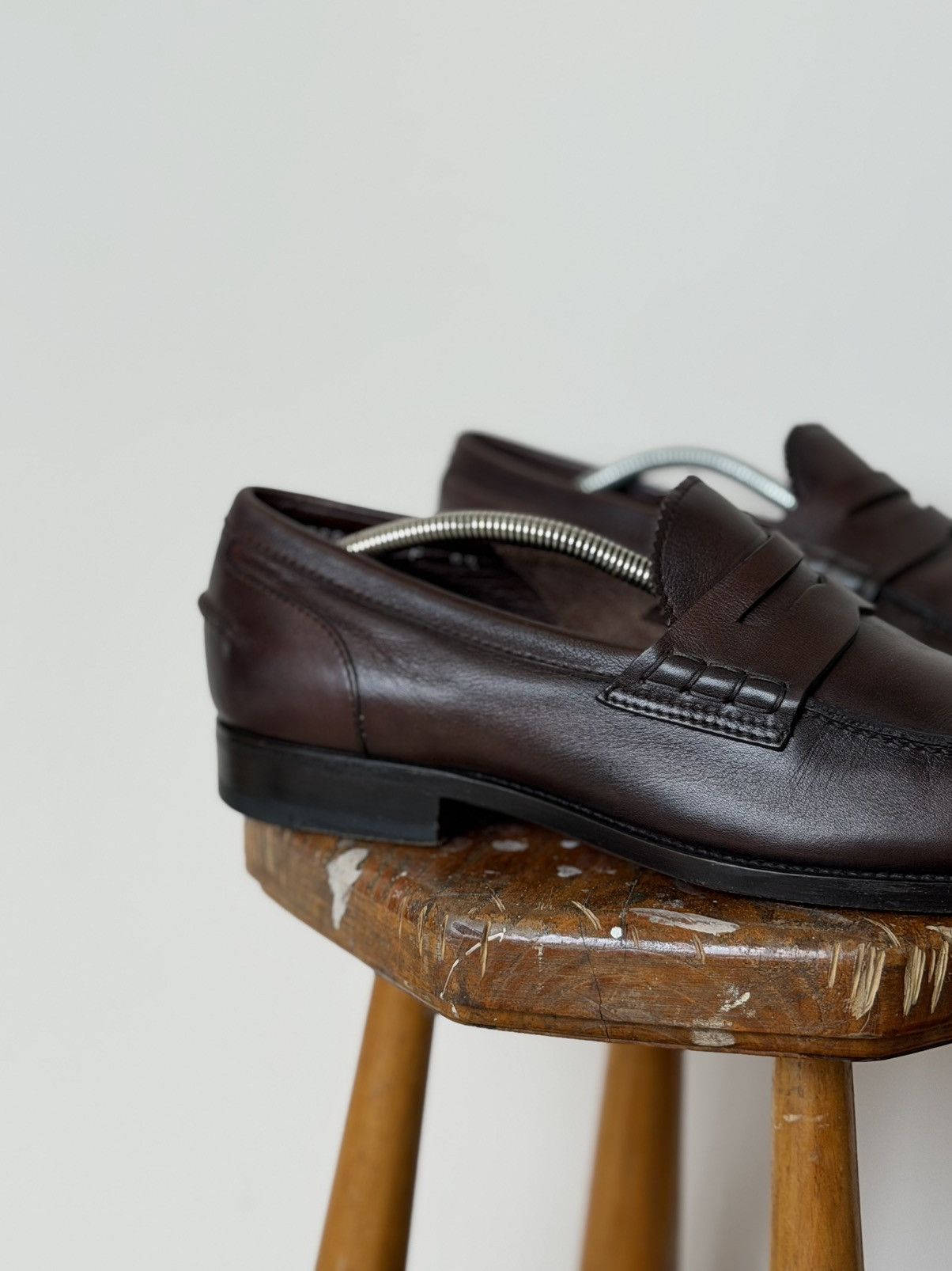 Santoni Vintage Santoni Leather Luxury Loafers Size US 10 / EU 43 - 3 Thumbnail